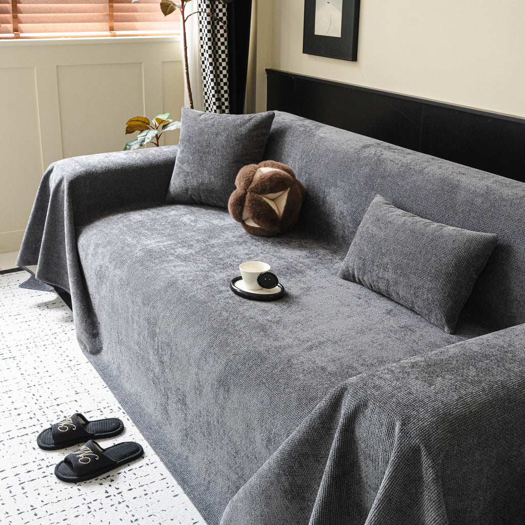 Chenille Sofa Cover Throw, Non-Slip, Water-Resistant, Pet-Friendly Couch Protector