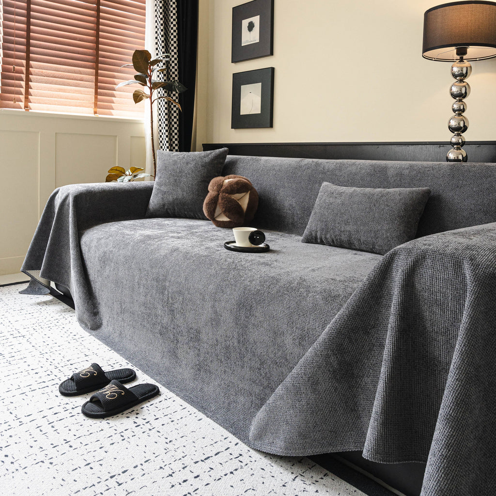 Chenille Sofa Cover Throw, Non-Slip, Water-Resistant, Pet-Friendly Couch Protector
