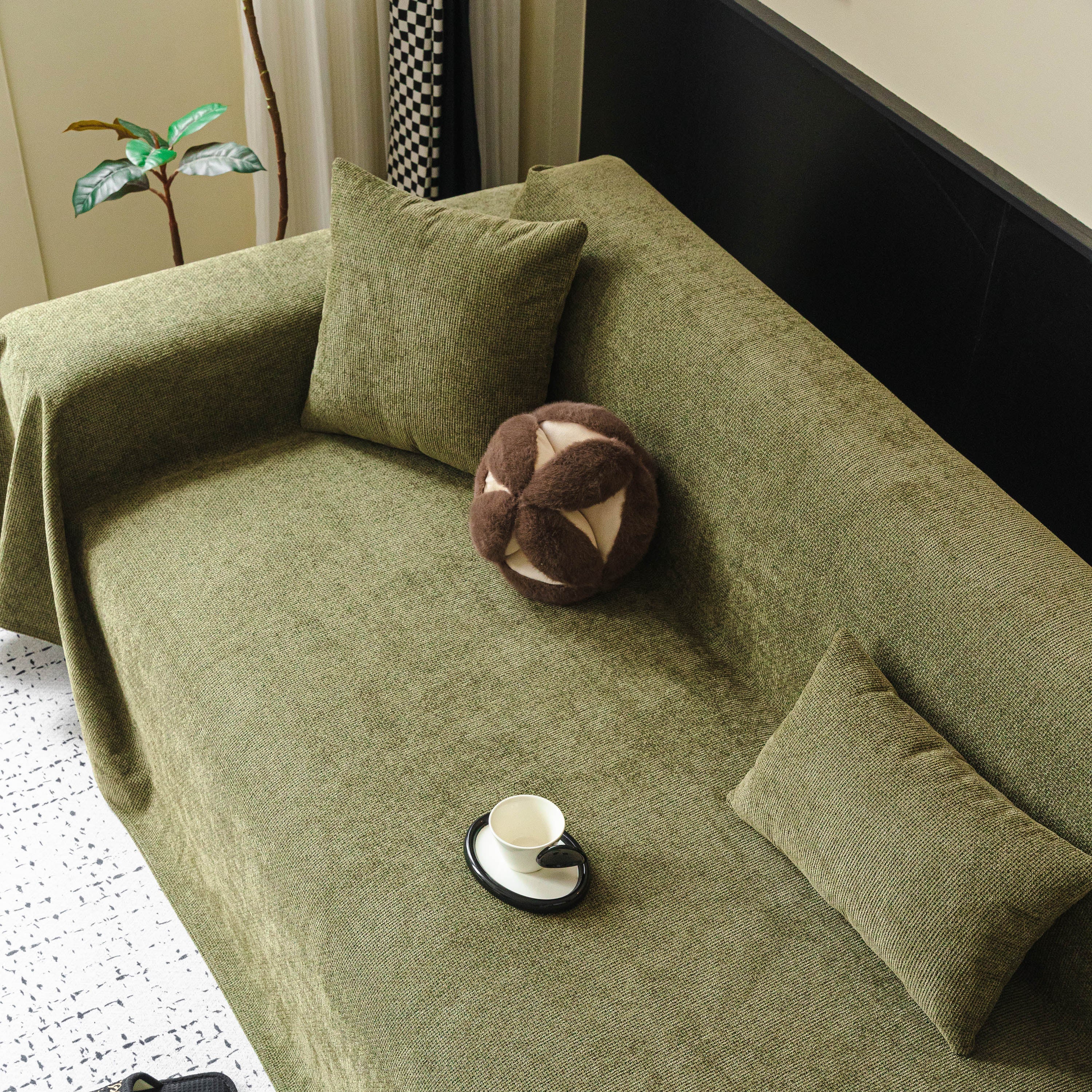 Chenille Sofa Cover Throw, Non-Slip, Water-Resistant, Pet-Friendly Couch Protector