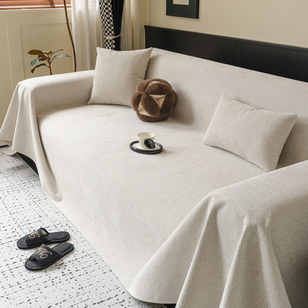 Chenille Sofa Cover Throw, Non-Slip, Water-Resistant, Pet-Friendly Couch Protector