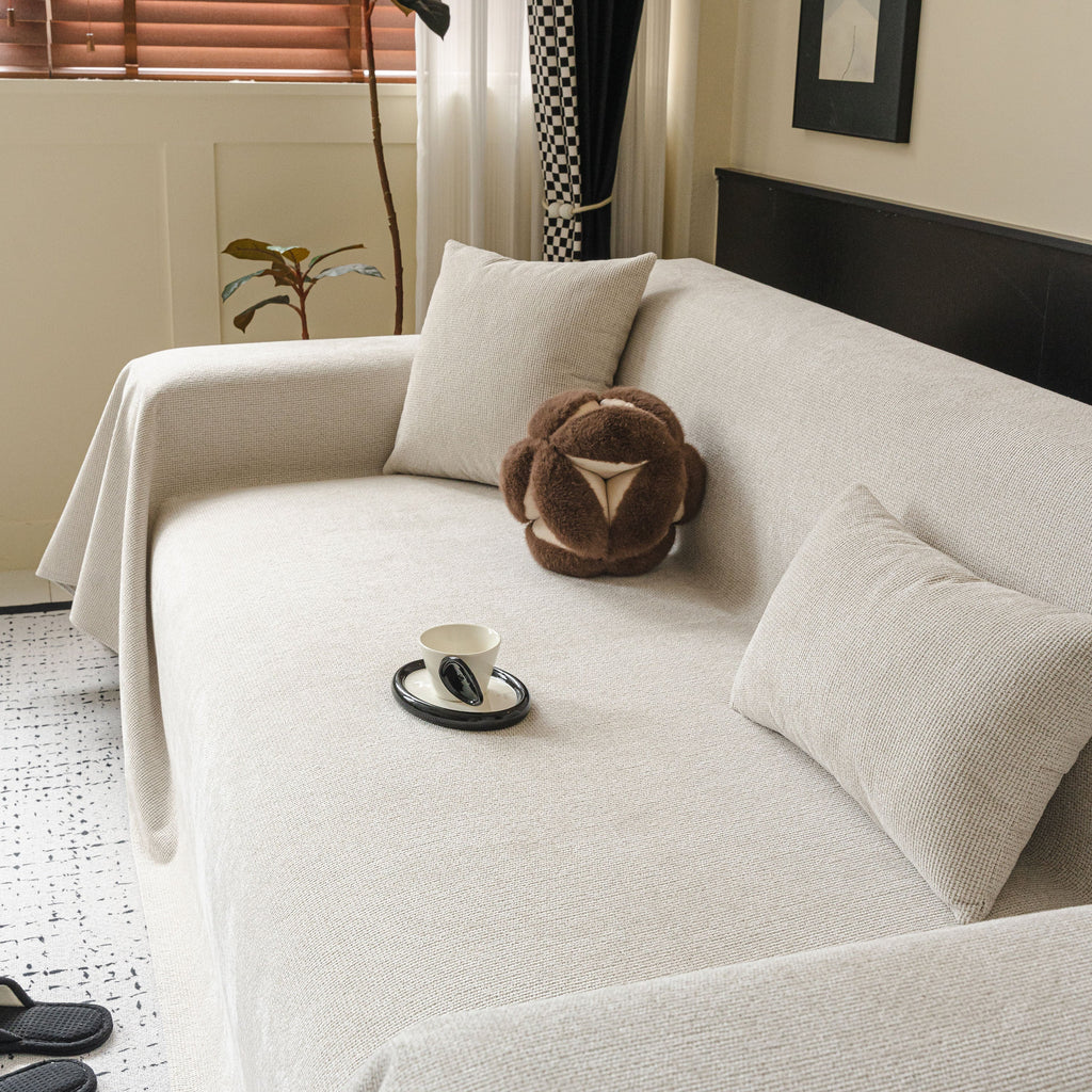 Chenille Sofa Cover Throw, Non-Slip, Water-Resistant, Pet-Friendly Couch Protector