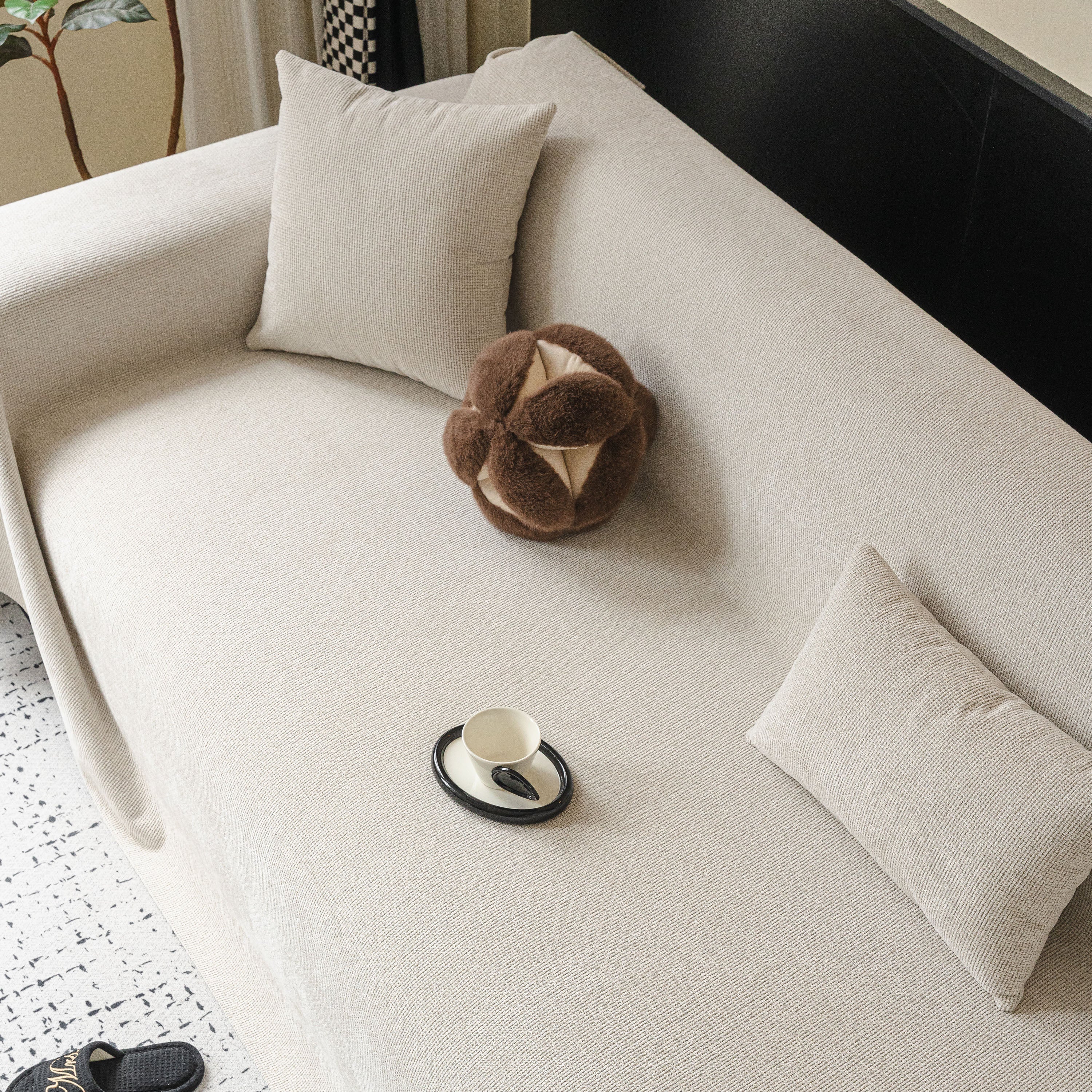 Chenille Sofa Cover Throw, Non-Slip, Water-Resistant, Pet-Friendly Couch Protector