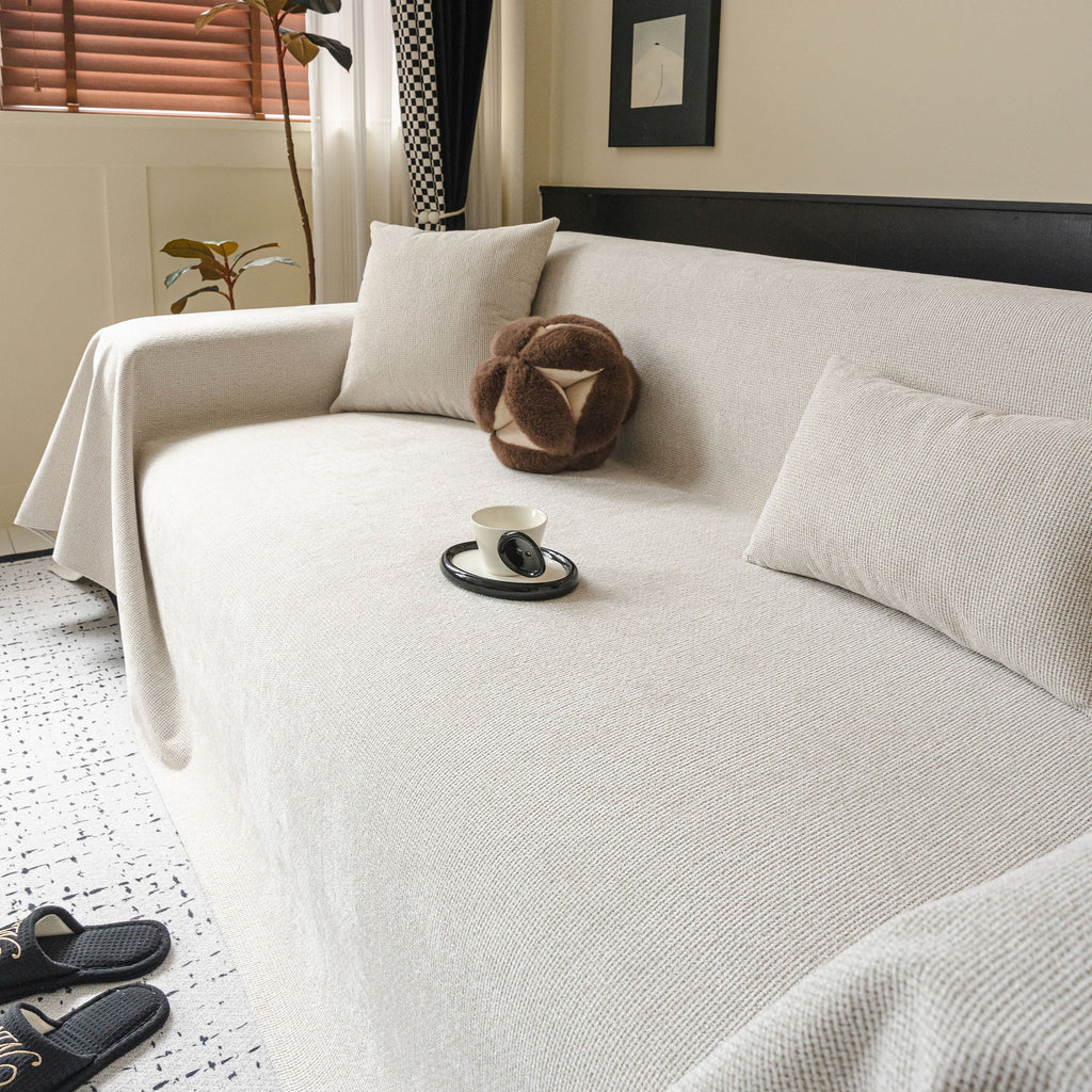 Chenille Sofa Cover Throw, Non-Slip, Water-Resistant, Pet-Friendly Couch Protector