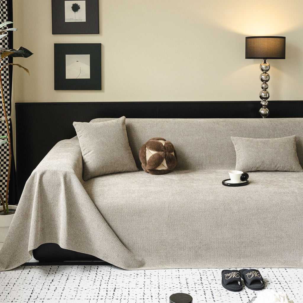 Chenille Sofa Cover Throw, Non-Slip, Water-Resistant, Pet-Friendly Couch Protector