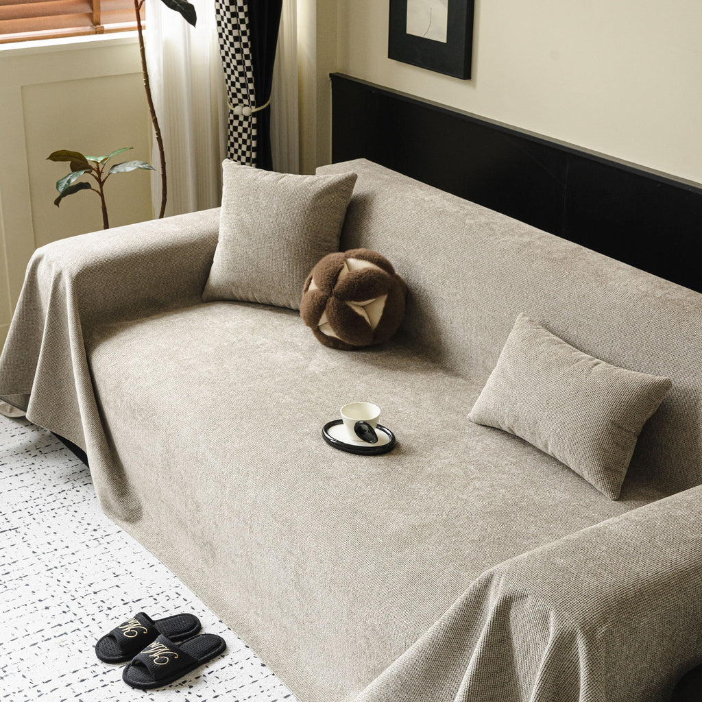 Chenille Sofa Cover Throw, Non-Slip, Water-Resistant, Pet-Friendly Couch Protector