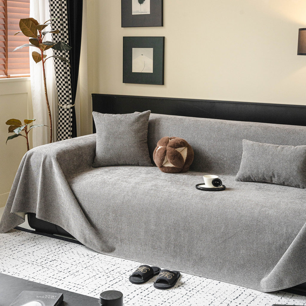 Chenille Sofa Cover Throw, Non-Slip, Water-Resistant, Pet-Friendly Couch Protector