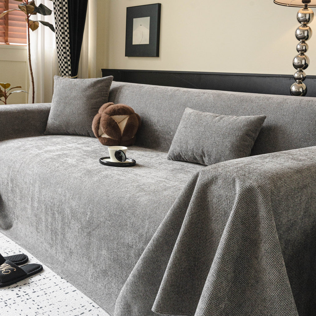 Chenille Sofa Cover Throw, Non-Slip, Water-Resistant, Pet-Friendly Couch Protector
