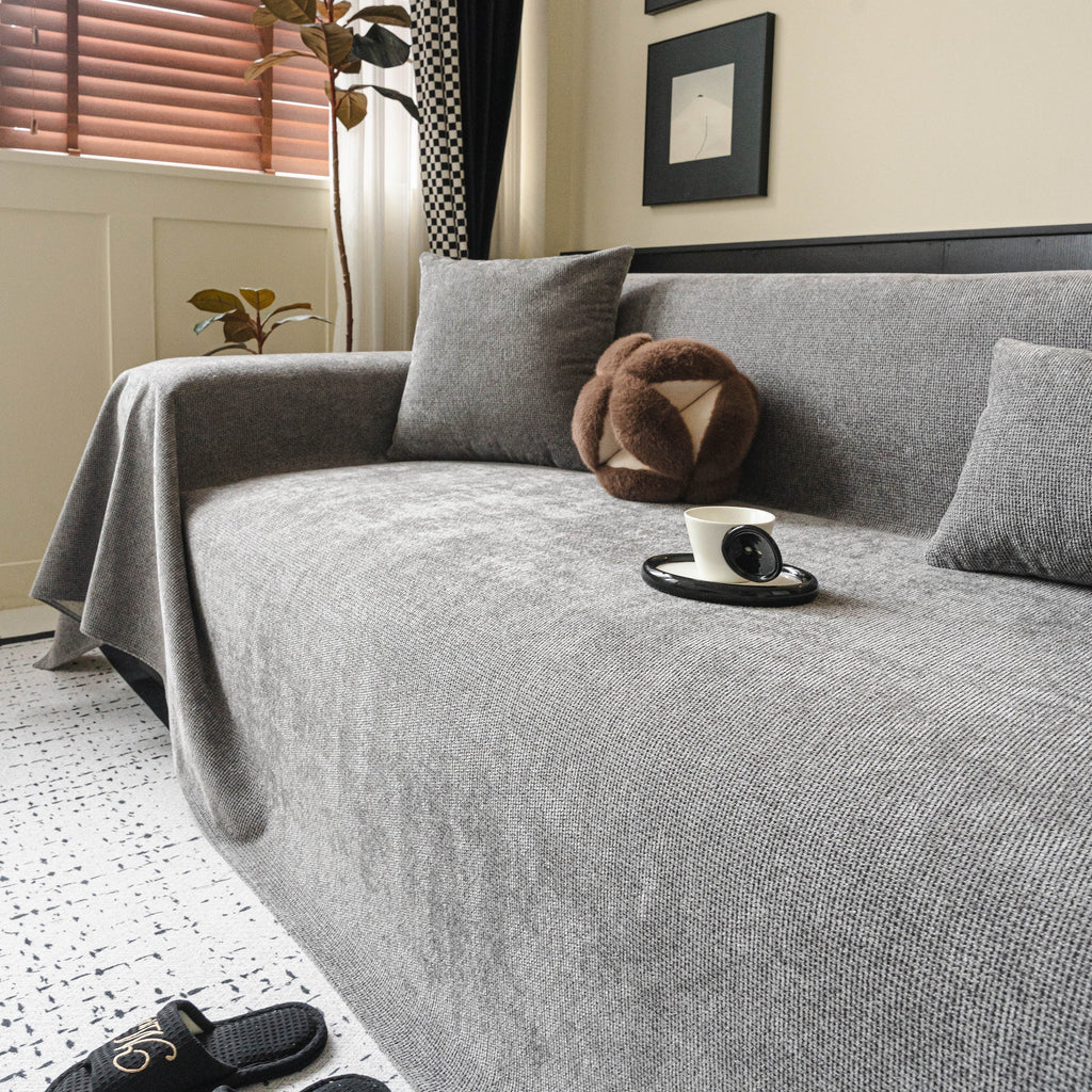 Chenille Sofa Cover Throw, Non-Slip, Water-Resistant, Pet-Friendly Couch Protector