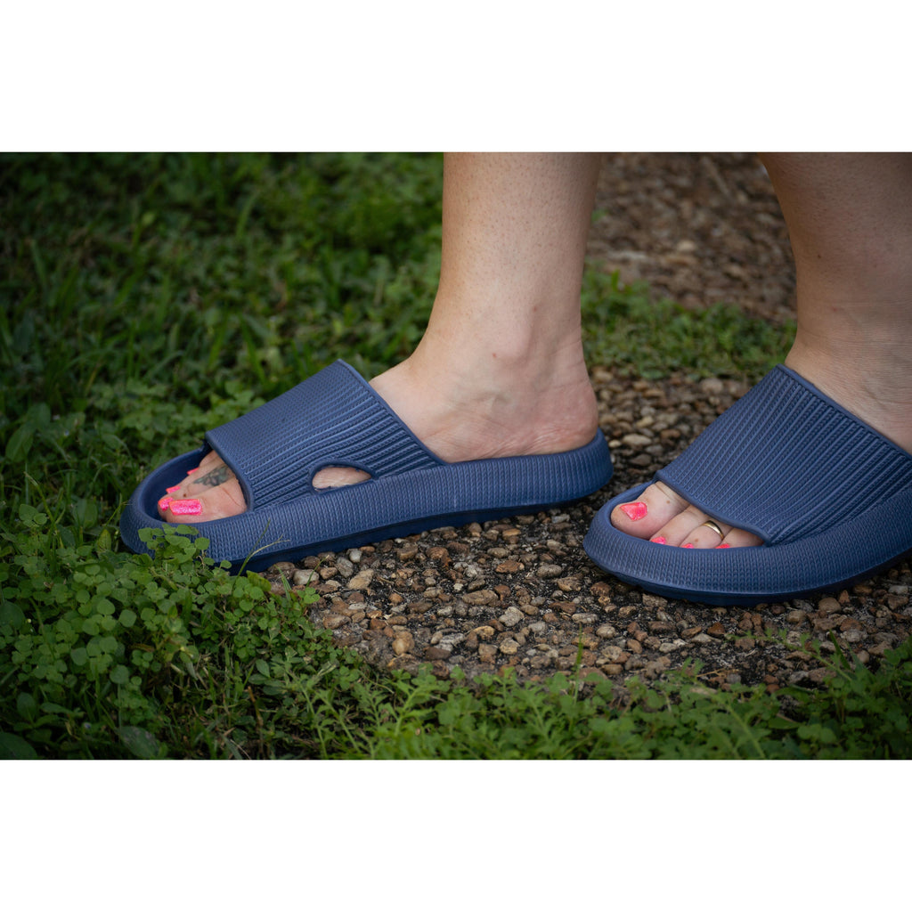 Navy Blue Insanely Comfy -Beach or Casual Slides