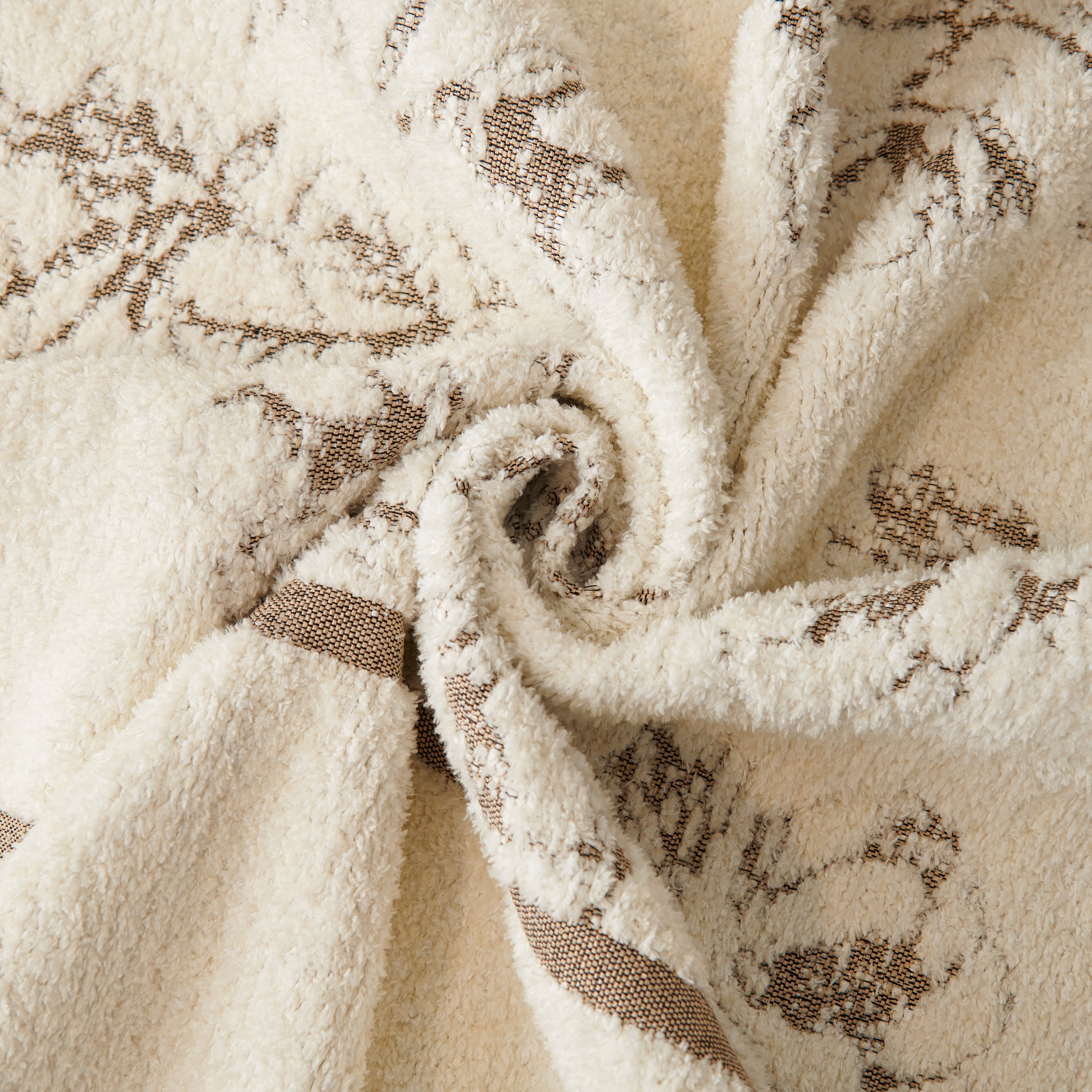 Chenille Striped Floral Couch Cover Sofa Slipcover for Most Shape Sofas, Reversible Sofa Throw Cover