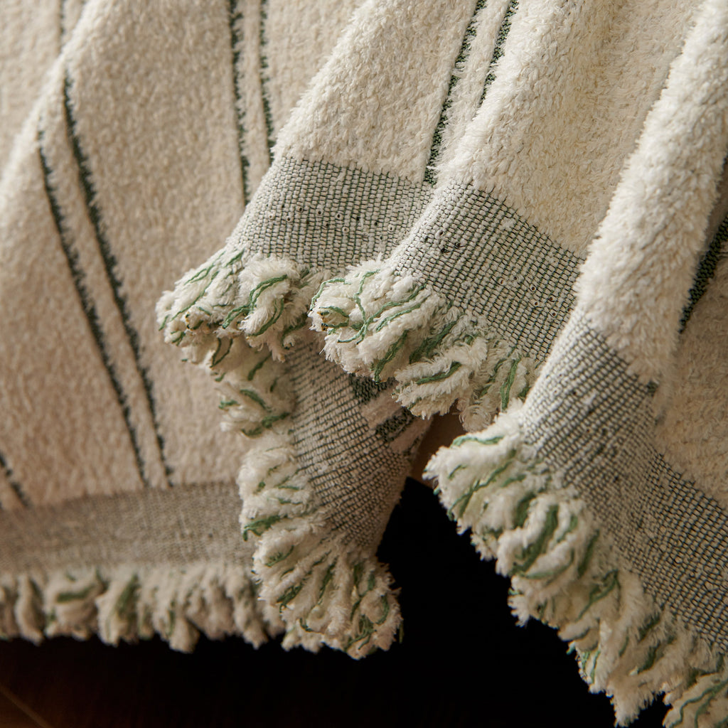 Chenille Striped Floral Couch Cover Sofa Slipcover for Most Shape Sofas, Reversible Sofa Throw Cover