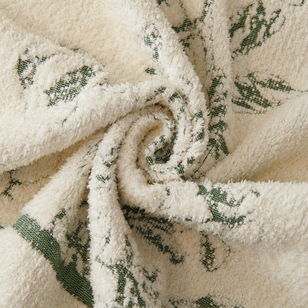 Chenille Striped Floral Couch Cover Sofa Slipcover for Most Shape Sofas, Reversible Sofa Throw Cover