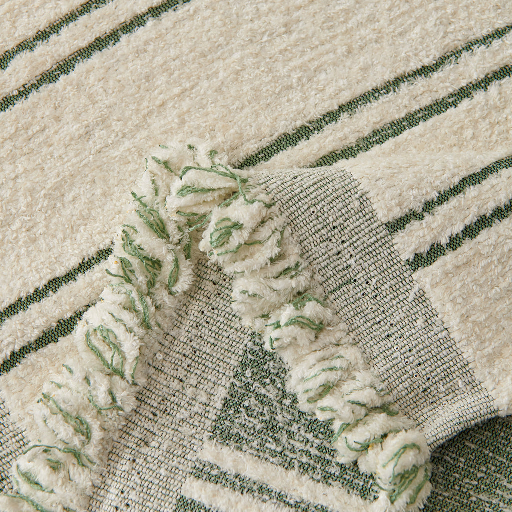 Chenille Striped Floral Couch Cover Sofa Slipcover for Most Shape Sofas, Reversible Sofa Throw Cover