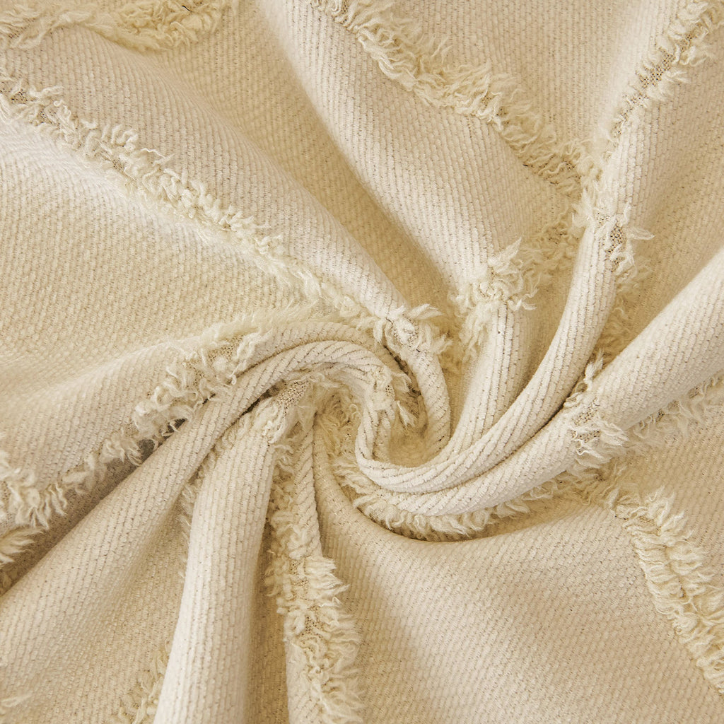 Soft Chenille Sofa Throw Cover, Raised Geometric Texture Furniture Protector Blanket