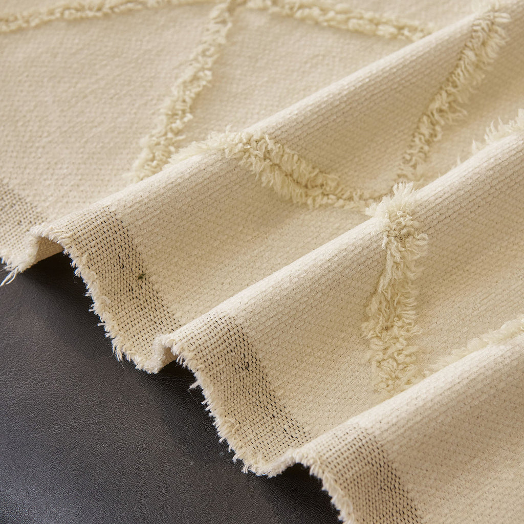 Soft Chenille Sofa Throw Cover, Raised Geometric Texture Furniture Protector Blanket