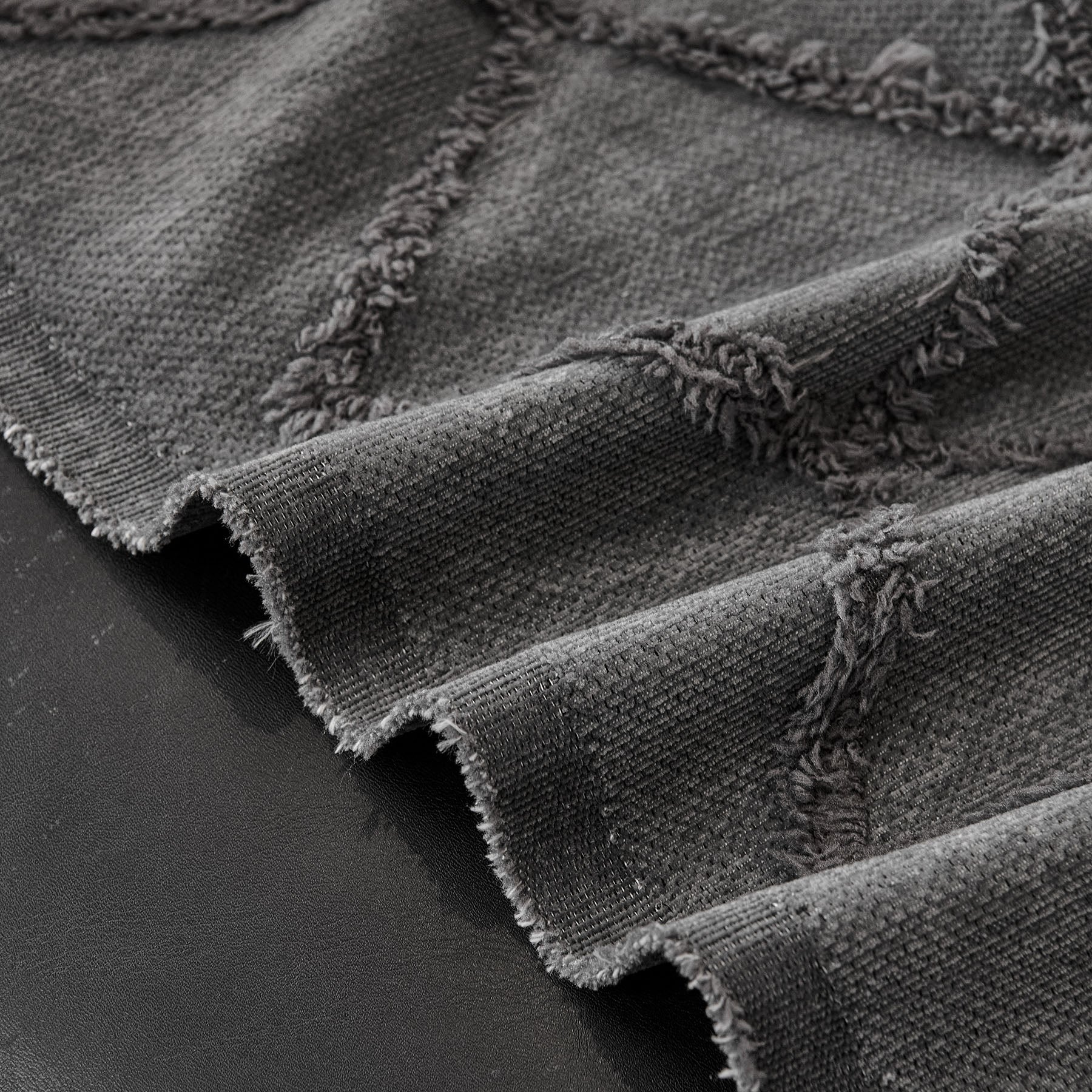 Soft Chenille Sofa Throw Cover, Raised Geometric Texture Furniture Protector Blanket