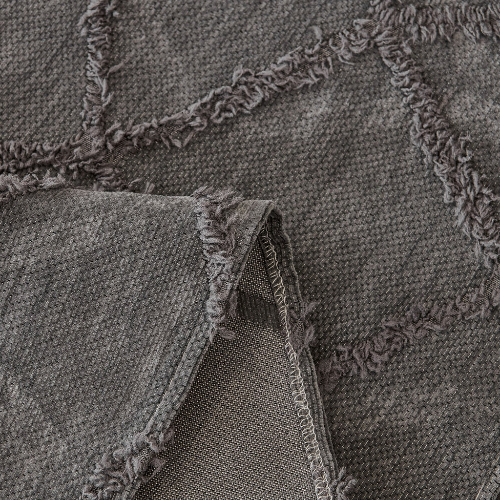 Soft Chenille Sofa Throw Cover, Raised Geometric Texture Furniture Protector Blanket