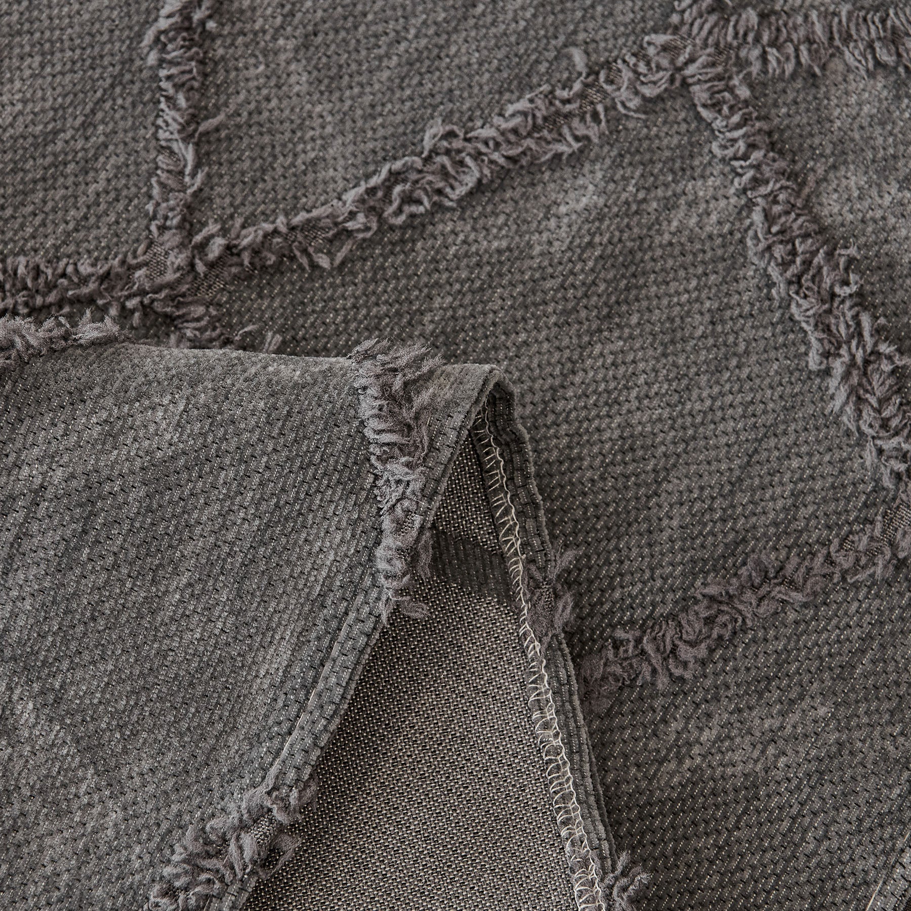 Soft Chenille Sofa Throw Cover, Raised Geometric Texture Furniture Protector Blanket