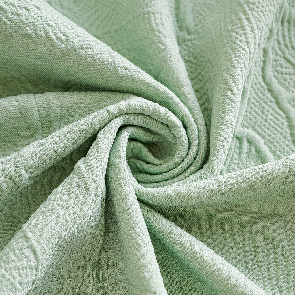 Embossed Leaf Pattern Sofa Cover Blanket for Couch, Soft Cooling Textured Couch Cover