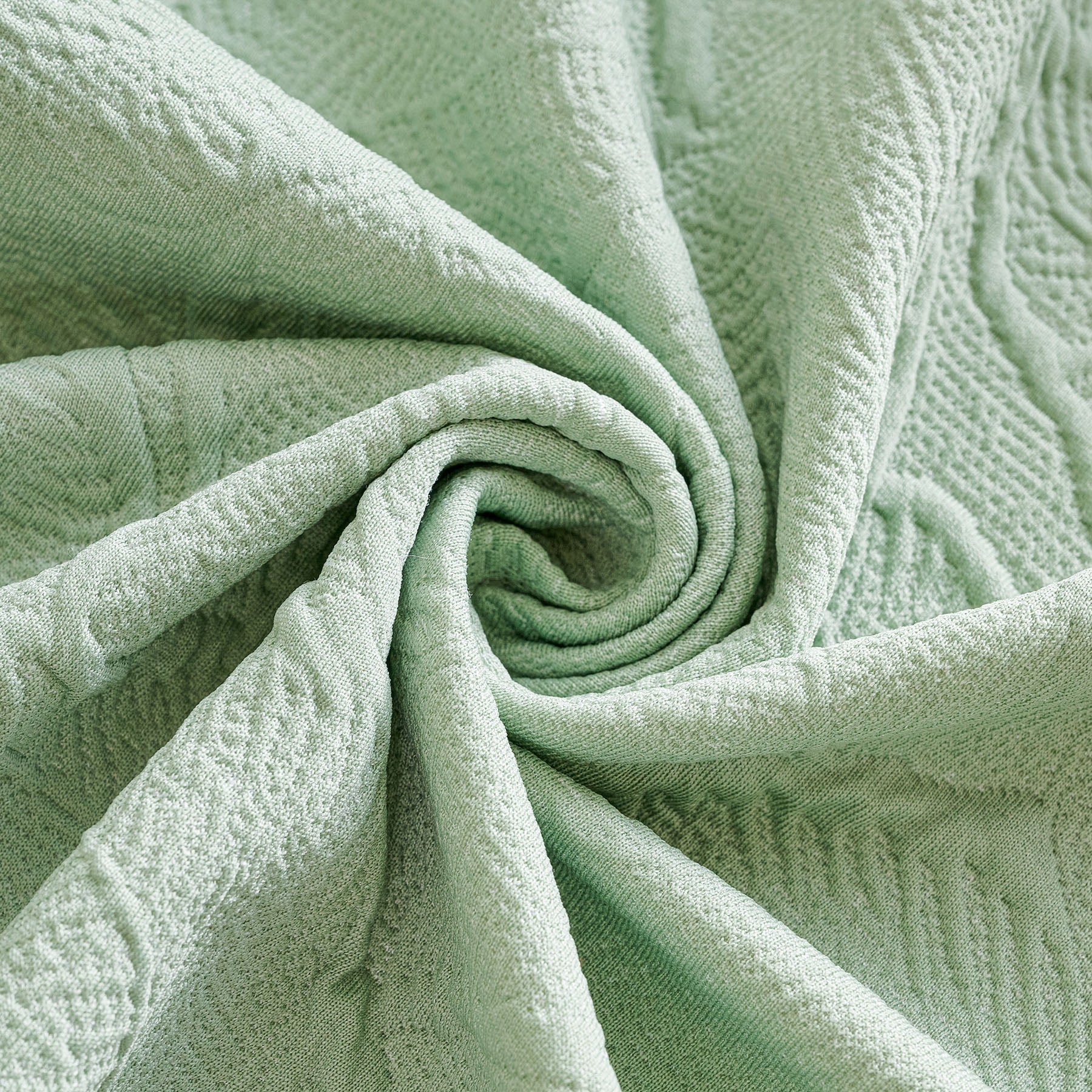 Embossed Leaf Pattern Sofa Cover Blanket for Couch, Soft Cooling Textured Couch Cover
