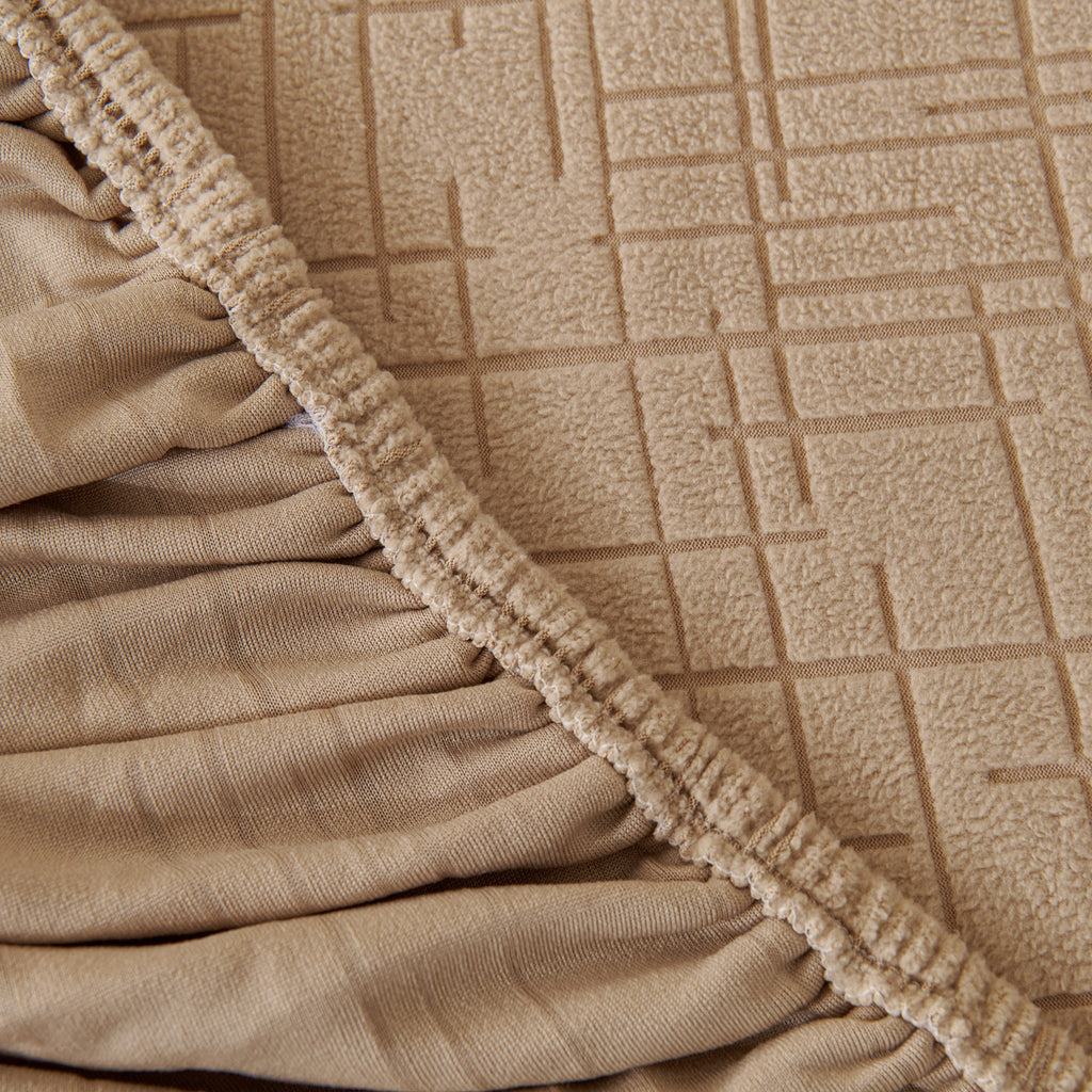 Embossed Lines Couch Covers Stretchable Non-Slip & Washable Sofa Slipcovers