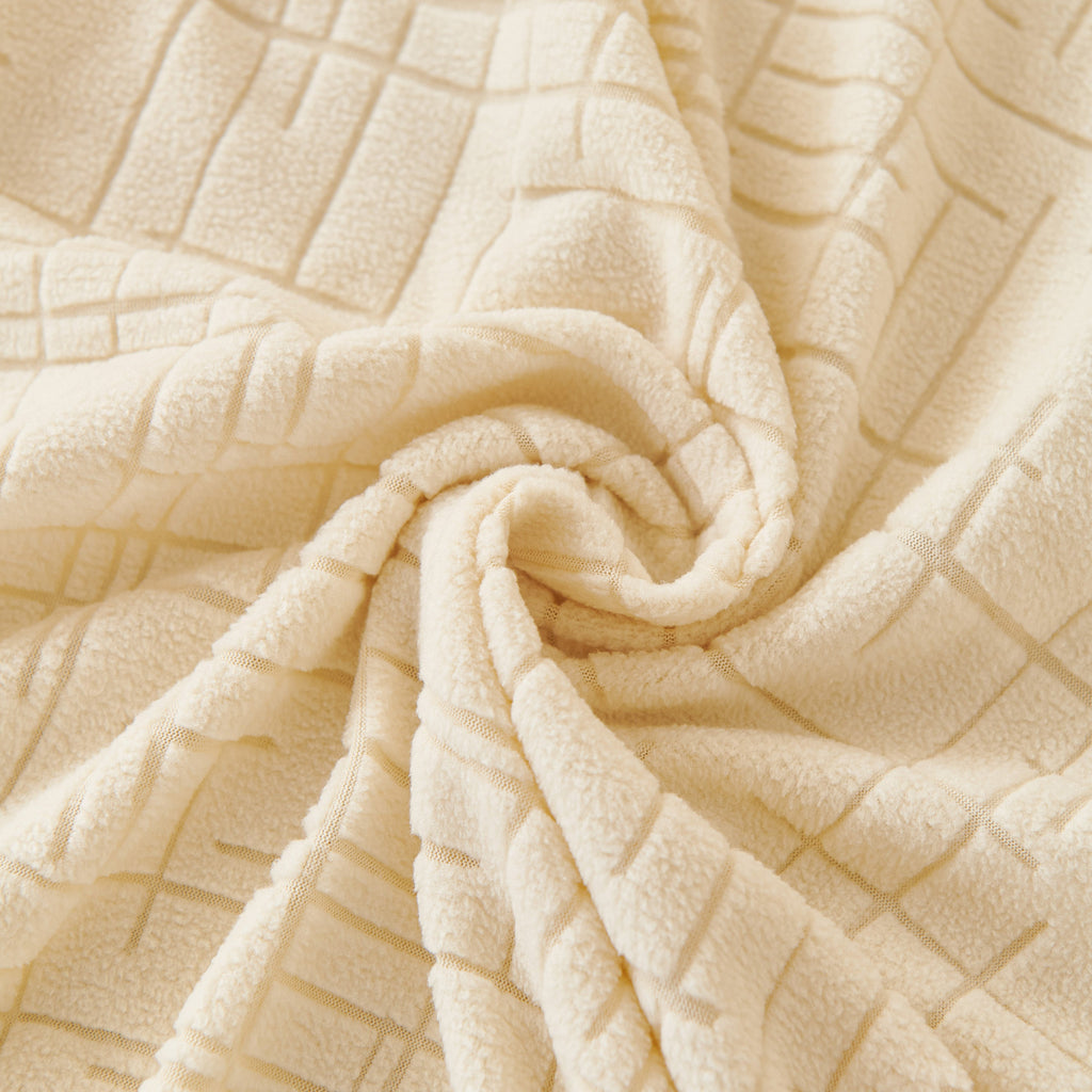 Embossed Lines Couch Covers Stretchable Non-Slip & Washable Sofa Slipcovers