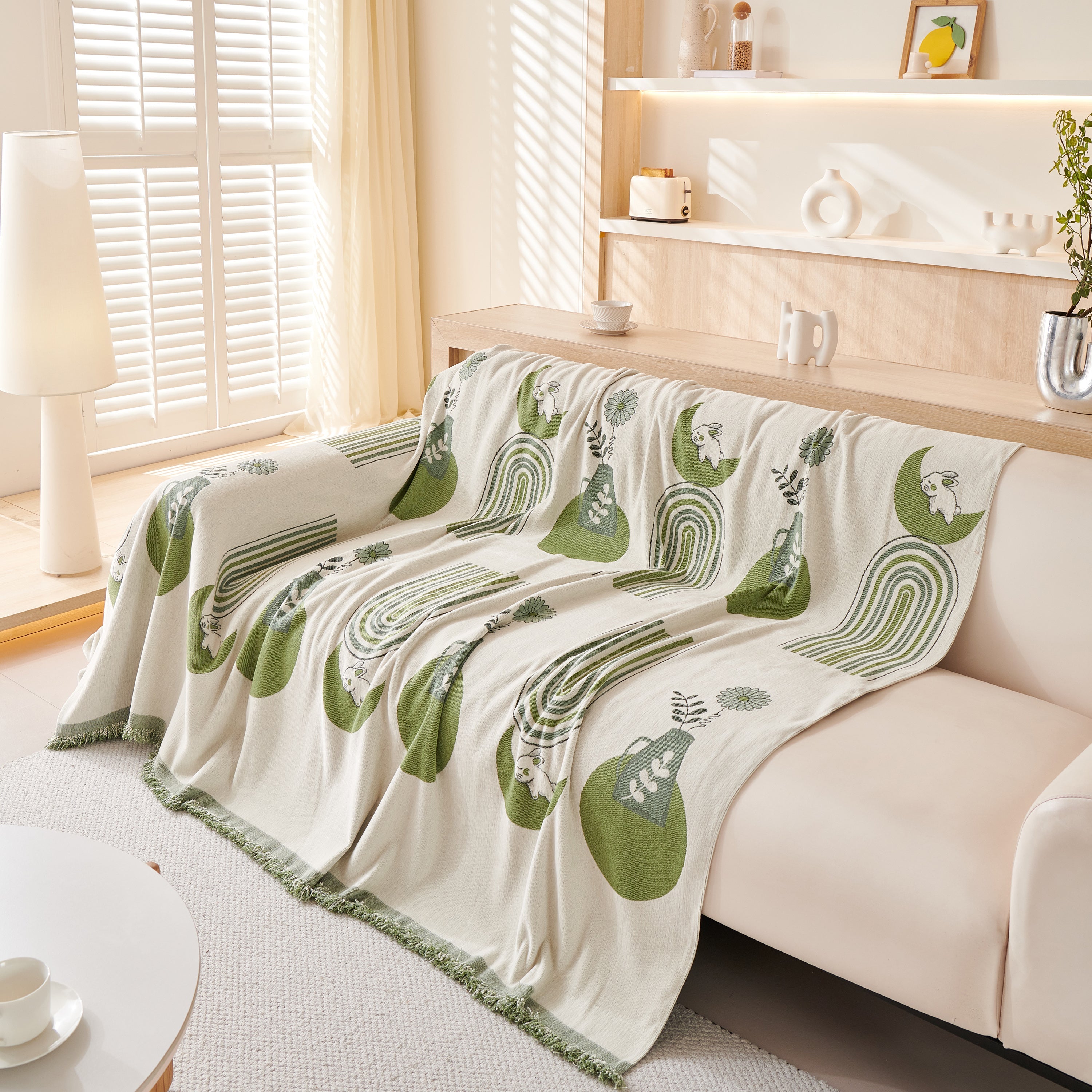 Decorative Throw Blankets for Couch Reversible Chenille Furniture Throw Covers for Sectional Sofa