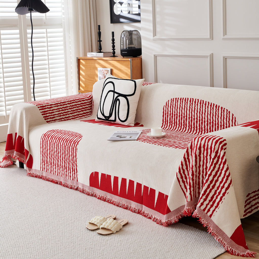 Soft Cozy Chenille Sofa Throw Blanket and Sectional Seat Covers, Scratch Resistant Sofa Couch Covers