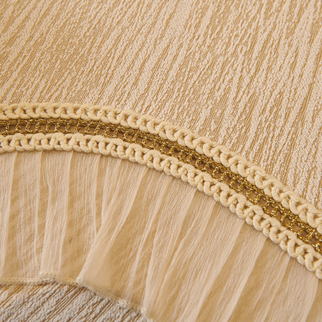 French Vintage Style Couch Cover with Skirt,  Non-Slip Sectional Furniture Covers