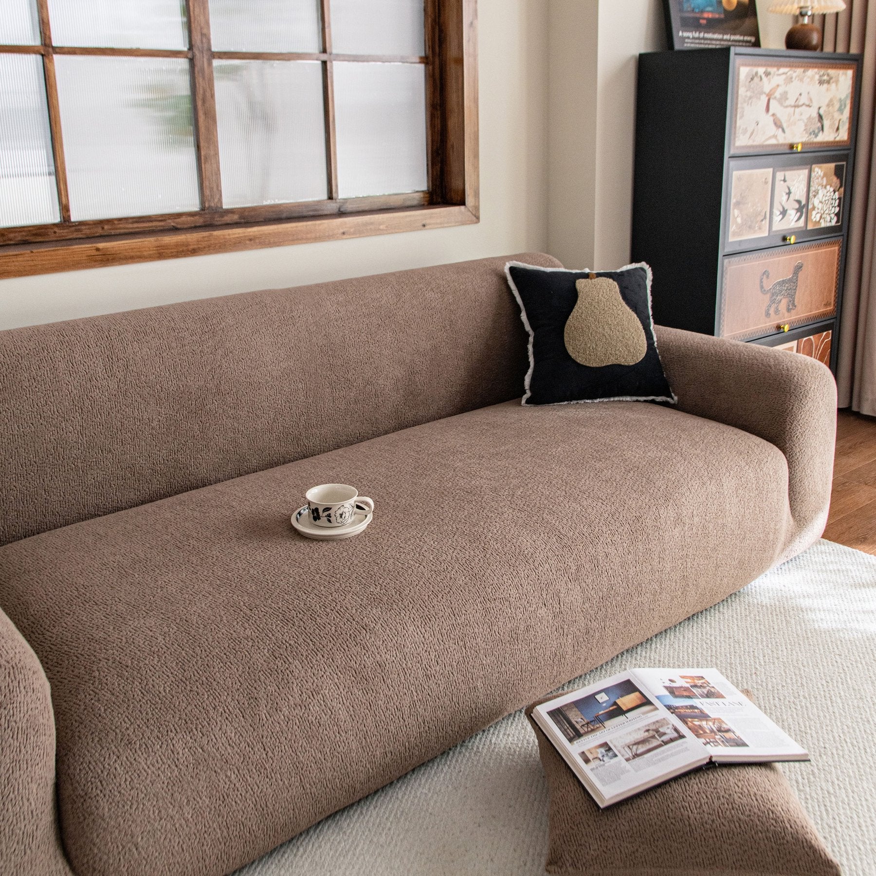 High Stretch Sofa Slipcover, Non Slip Couch Sofa Cover Washable Furniture Protector