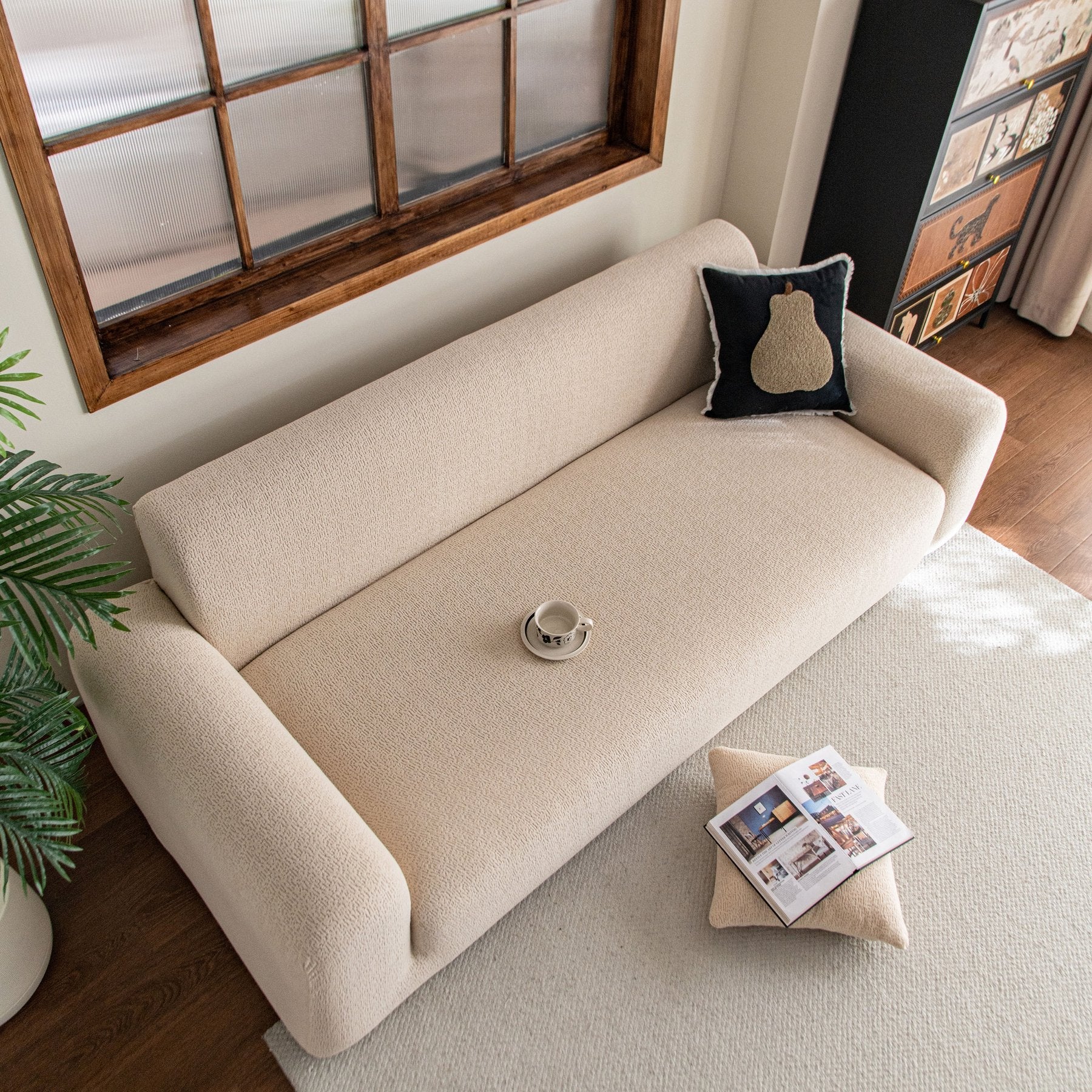 High Stretch Sofa Slipcover, Non Slip Couch Sofa Cover Washable Furniture Protector