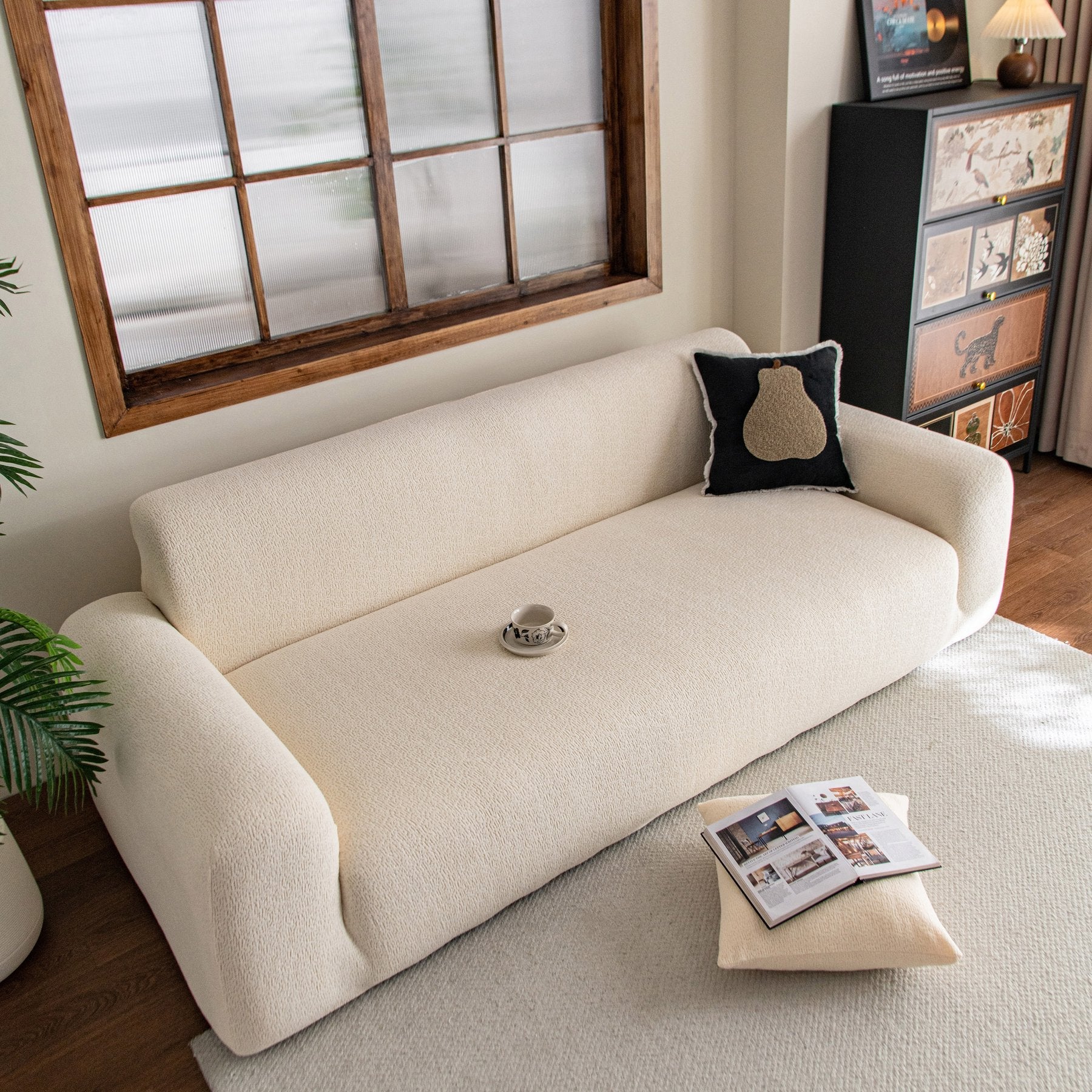 High Stretch Sofa Slipcover, Non Slip Couch Sofa Cover Washable Furniture Protector