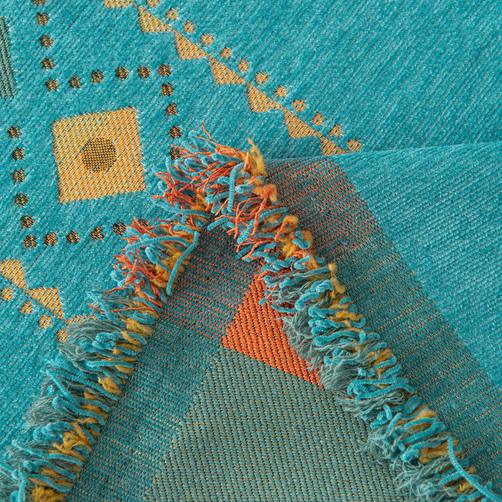 Bohemian Geometric Sofa Throw Cover, Cozy & Protective Ethnic-Inspired Couch Cover