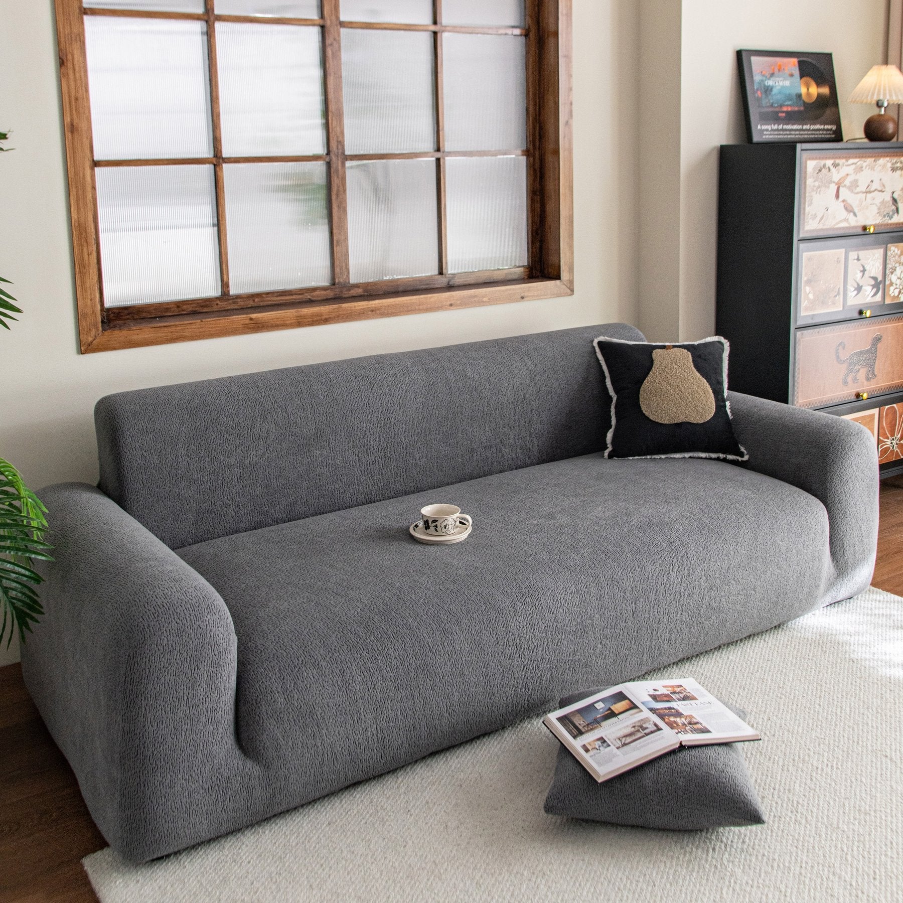 High Stretch Sofa Slipcover, Non Slip Couch Sofa Cover Washable Furniture Protector