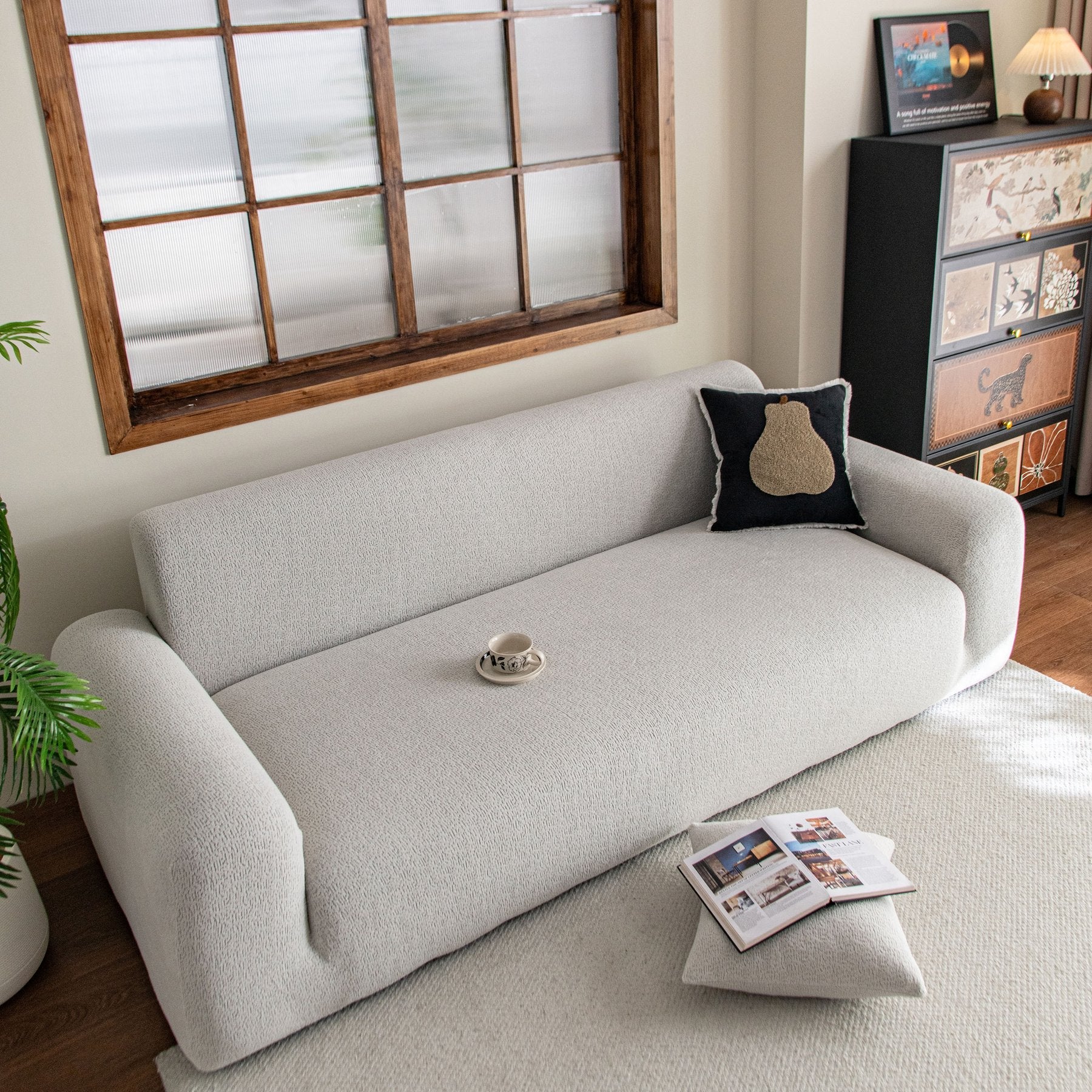 High Stretch Sofa Slipcover, Non Slip Couch Sofa Cover Washable Furniture Protector