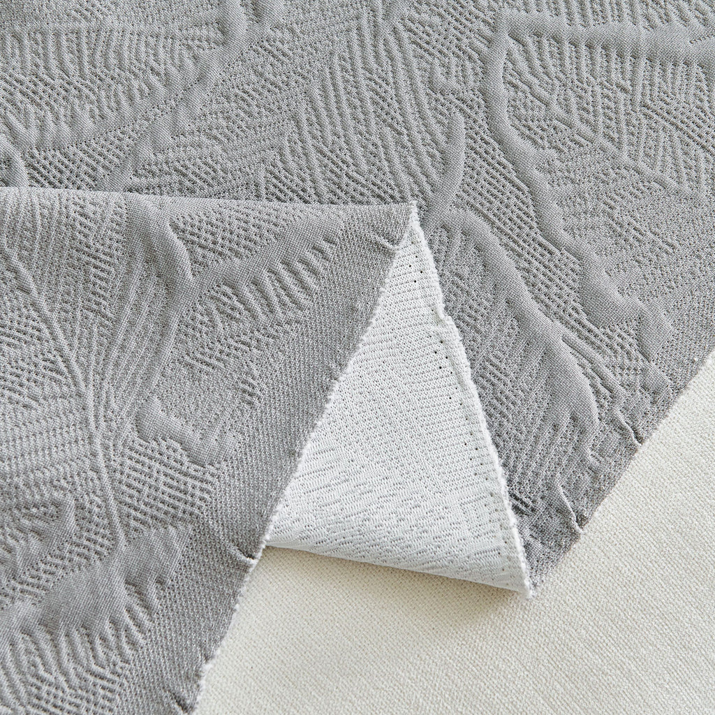 Embossed Leaf Pattern Sofa Cover Blanket for Couch, Soft Cooling Textured Couch Cover