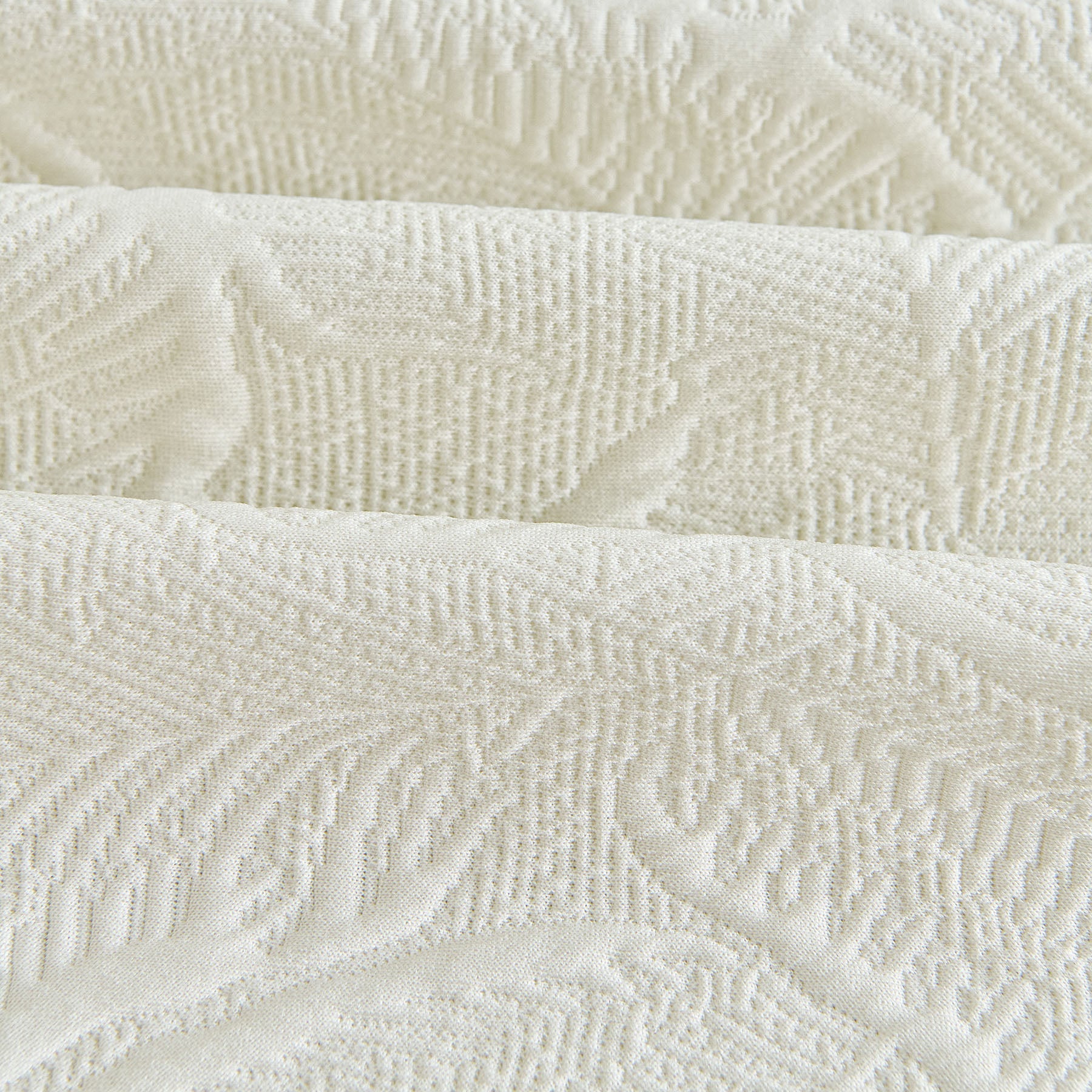 Embossed Leaf Pattern Sofa Cover Blanket for Couch, Soft Cooling Textured Couch Cover