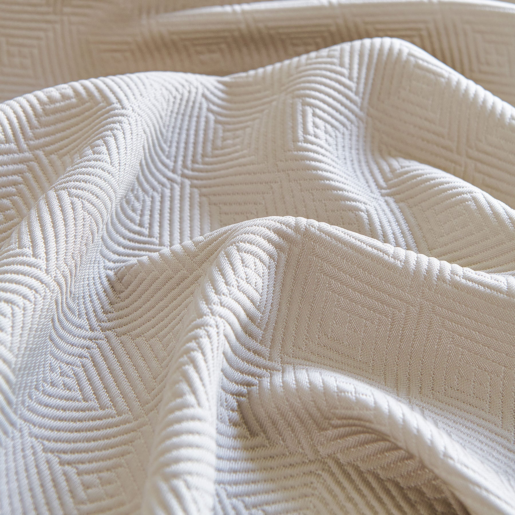 Cooling Ice Silk Soft Sofa Cover Blanket, Woven Geometric Textured Modern Couch Cover