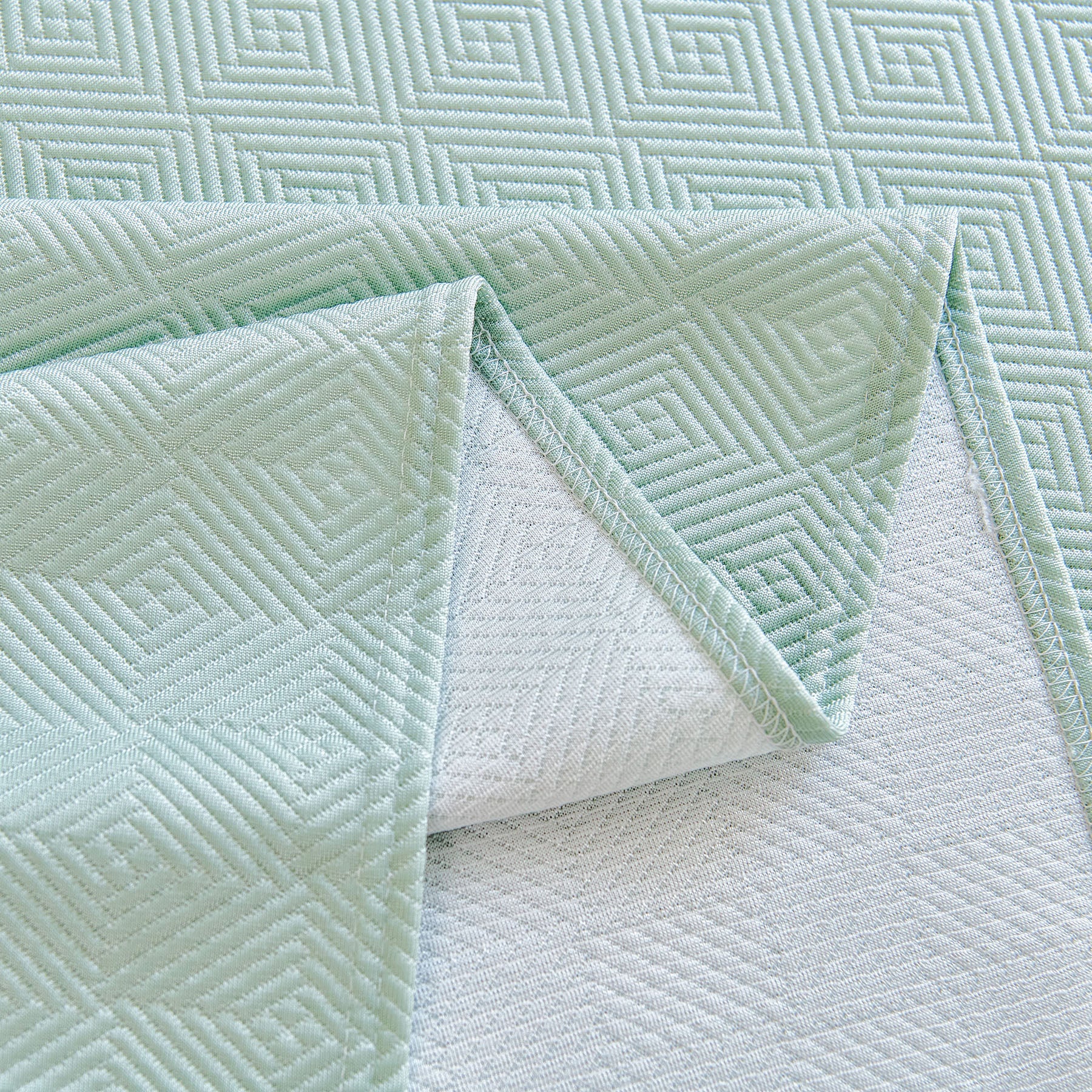 Cooling Ice Silk Soft Sofa Cover Blanket, Woven Geometric Textured Modern Couch Cover