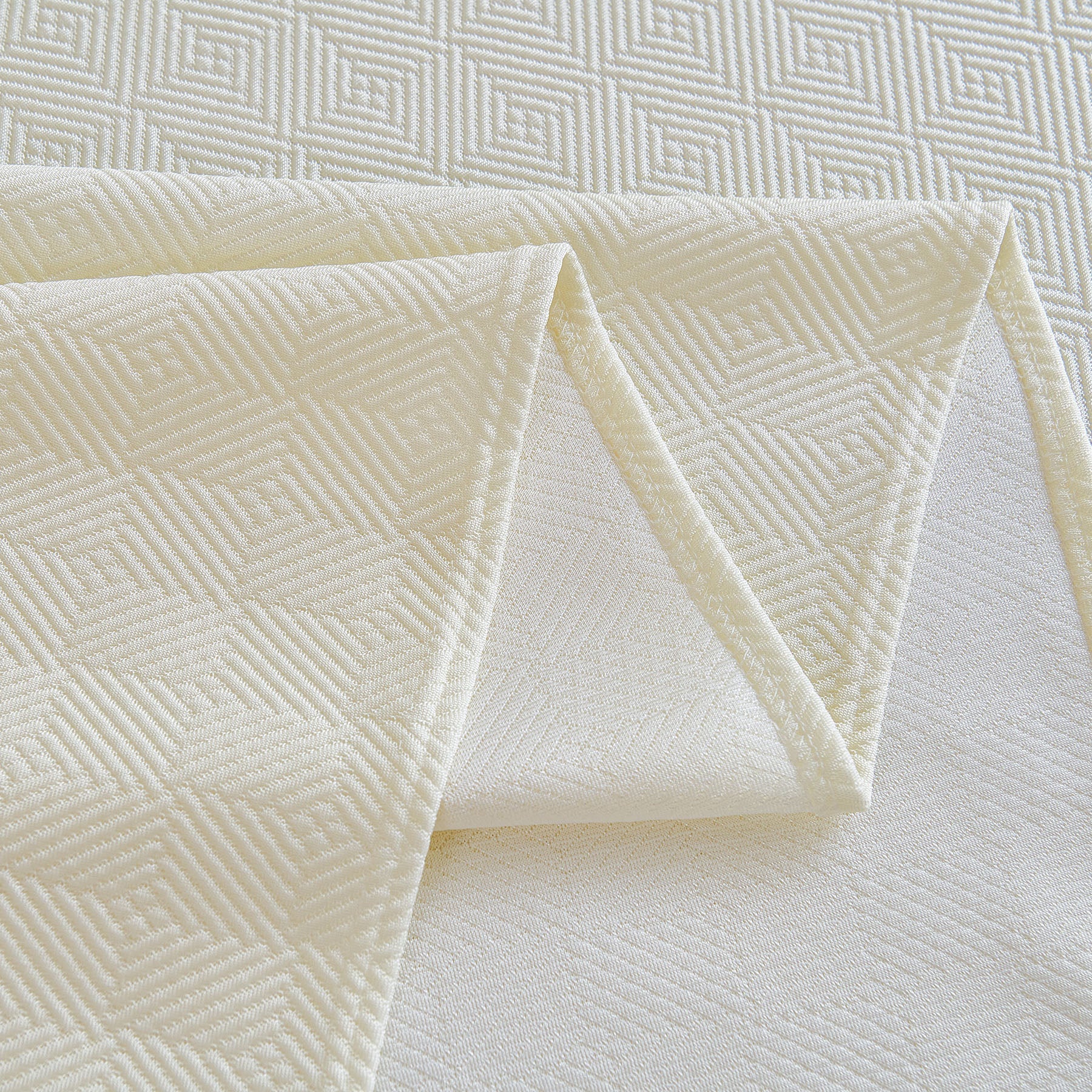 Cooling Ice Silk Soft Sofa Cover Blanket, Woven Geometric Textured Modern Couch Cover