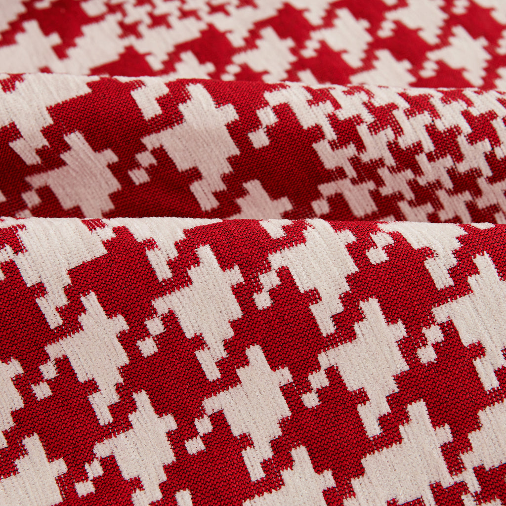 Chenille Houndstooth Couch Cover, Chaise Lounge Blanket Cover, Sectional Couch Scratch Protector