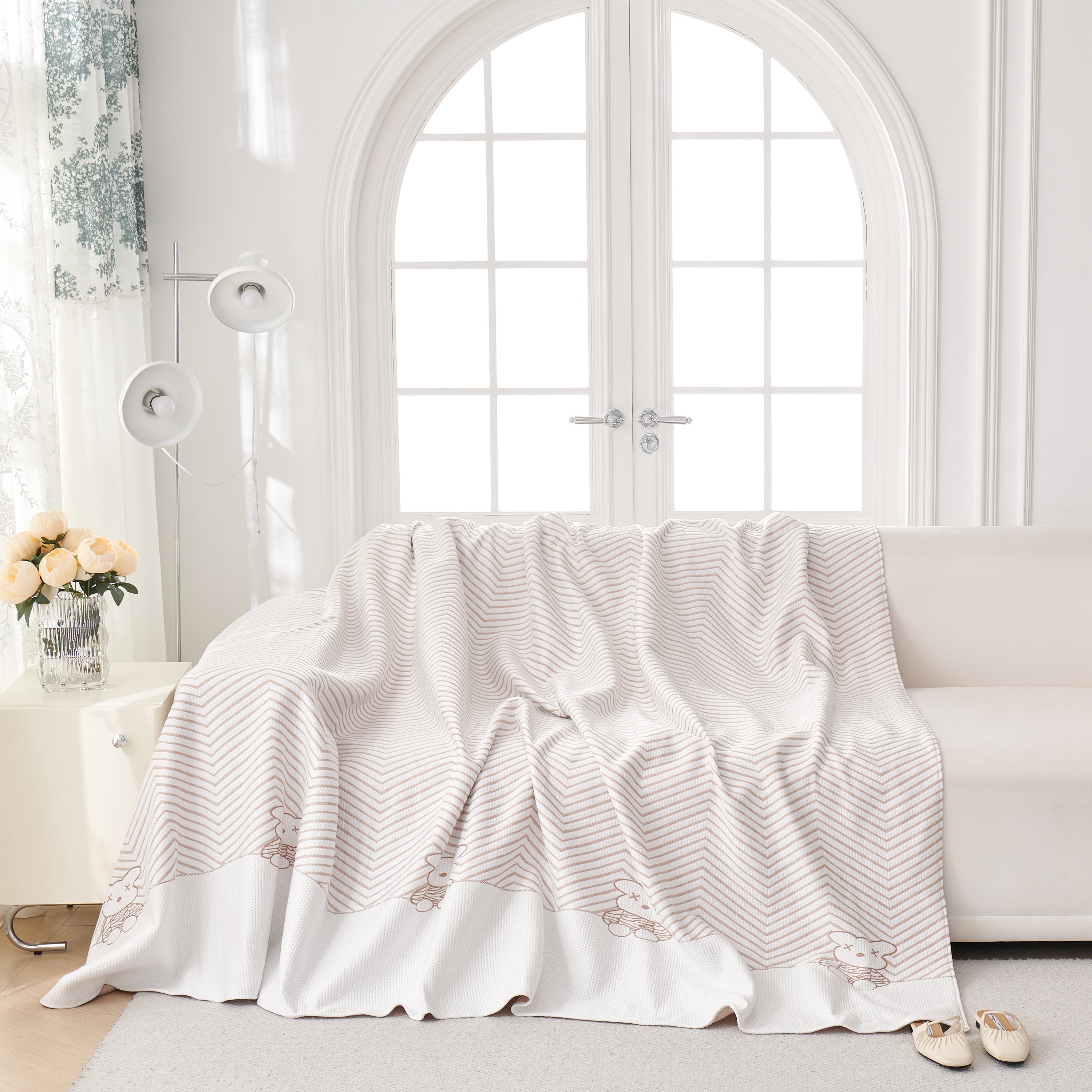 Cool Summer Blanket for Couches Soft Comfy Lightweight Cooling Sofa Blankets Cover