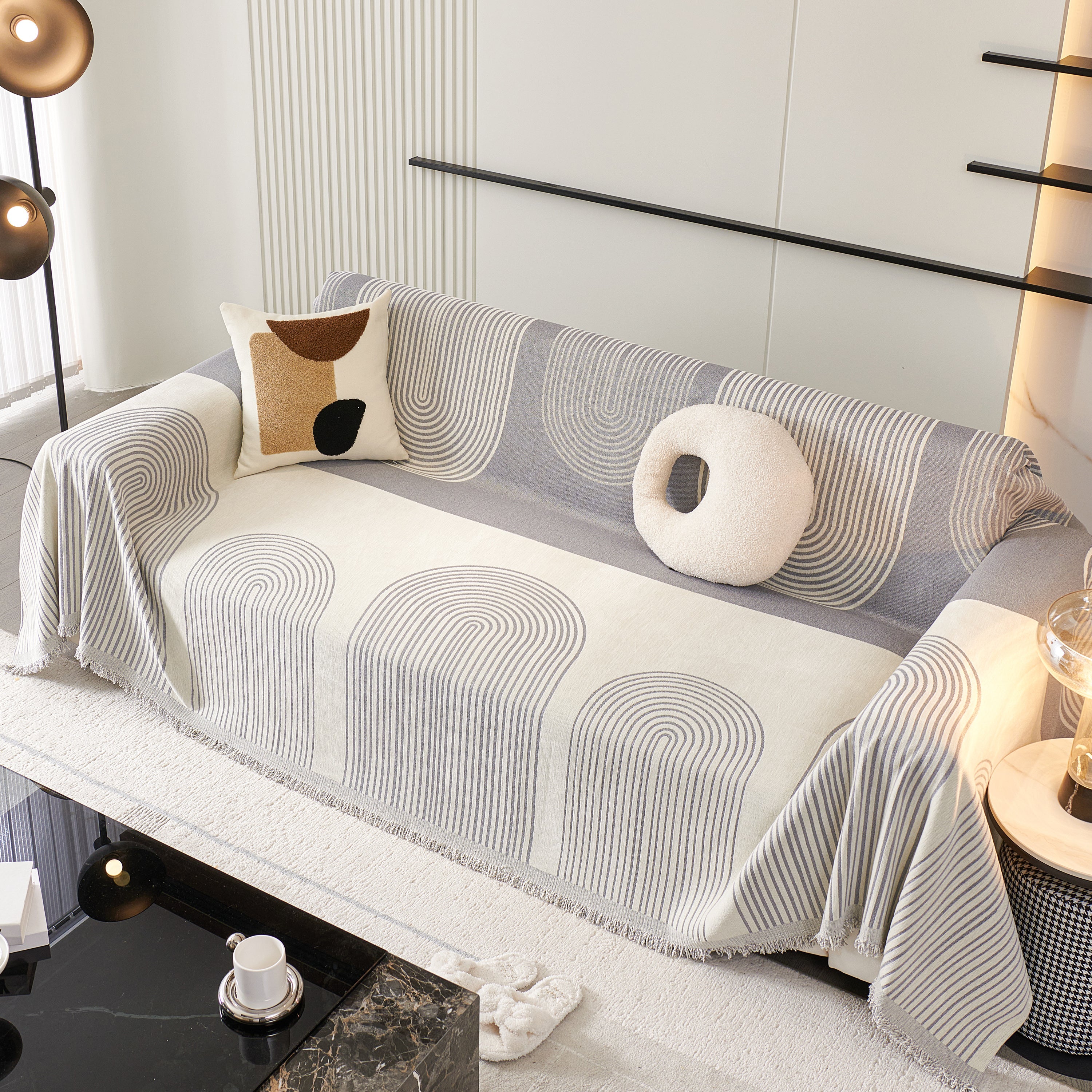 Oversized Sofa Throw Blanket, Couch Protector Throw for Stylish Home Protection