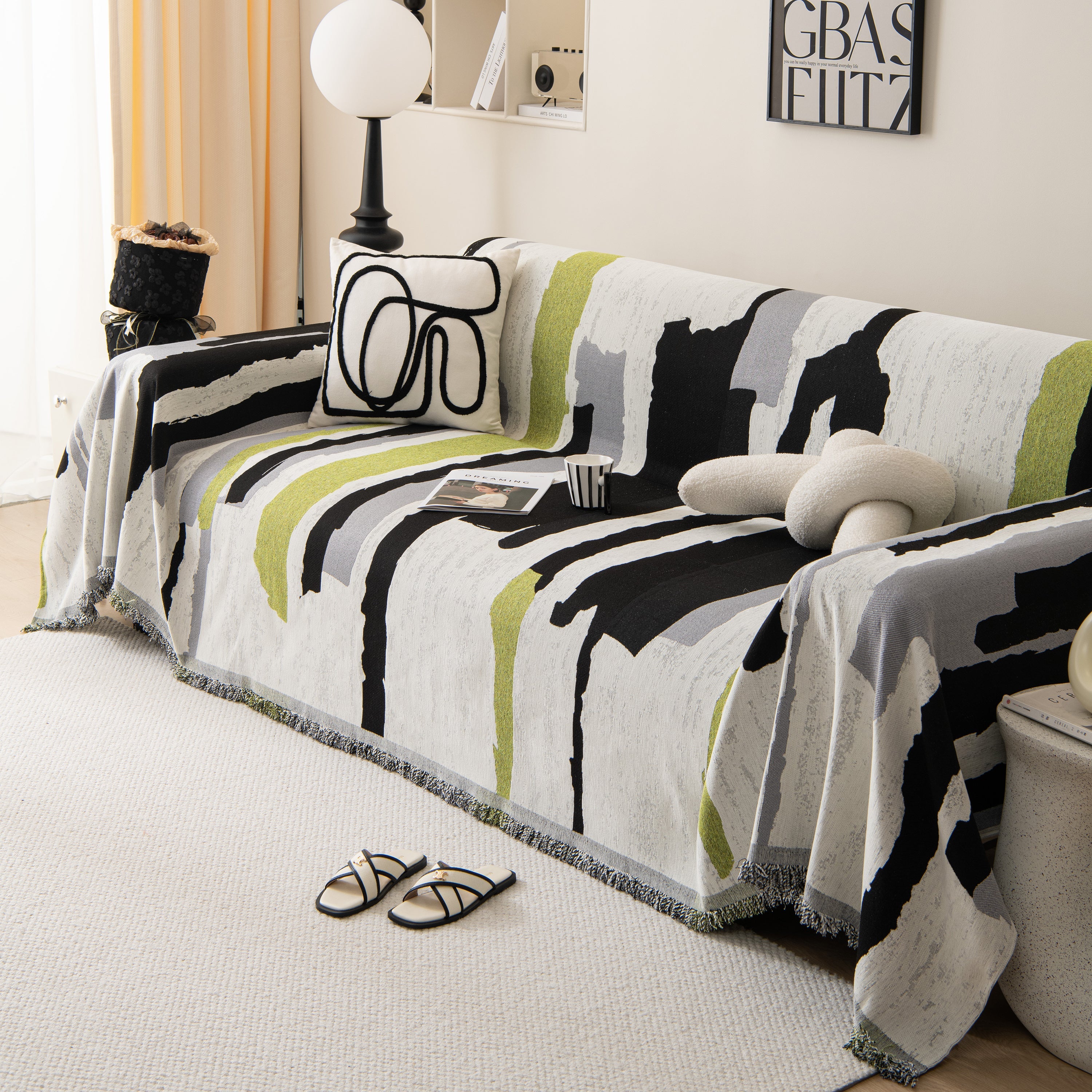 Colorful Chenille Sofa Throw Cover, Fashionable Soft Washable Couch Protector, Sectional Sofa Covers