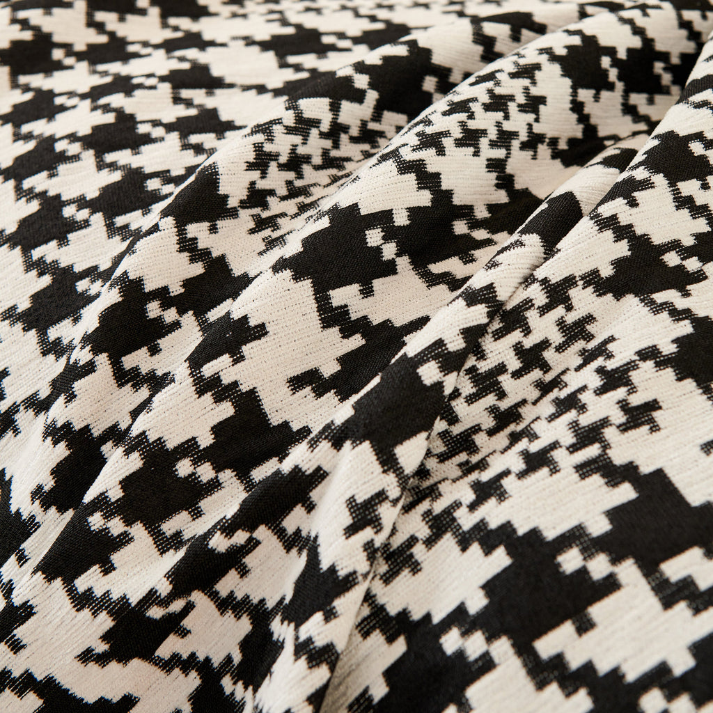Chenille Houndstooth Couch Cover, Chaise Lounge Blanket Cover, Sectional Couch Scratch Protector