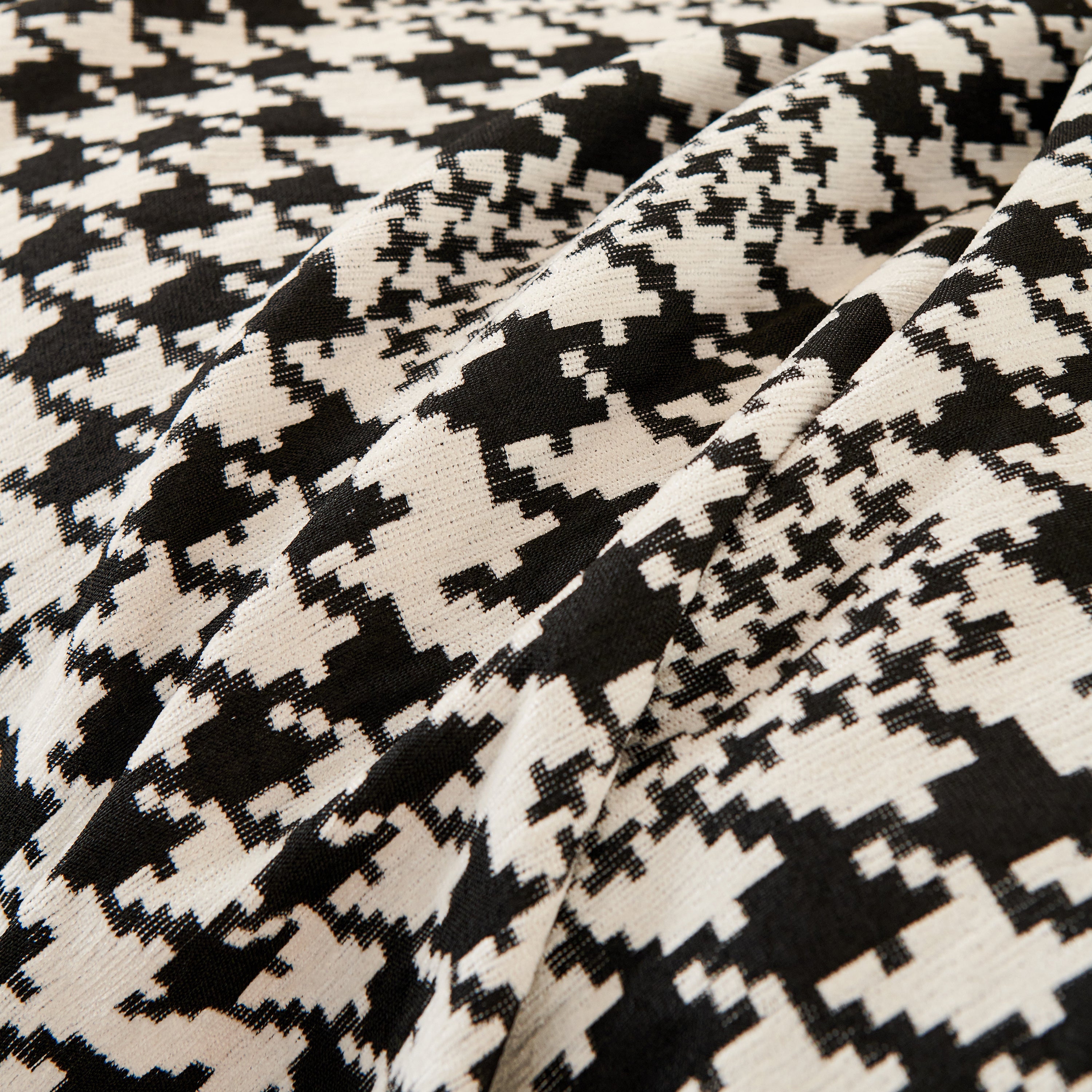 Chenille Houndstooth Couch Cover, Chaise Lounge Blanket Cover, Sectional Couch Scratch Protector