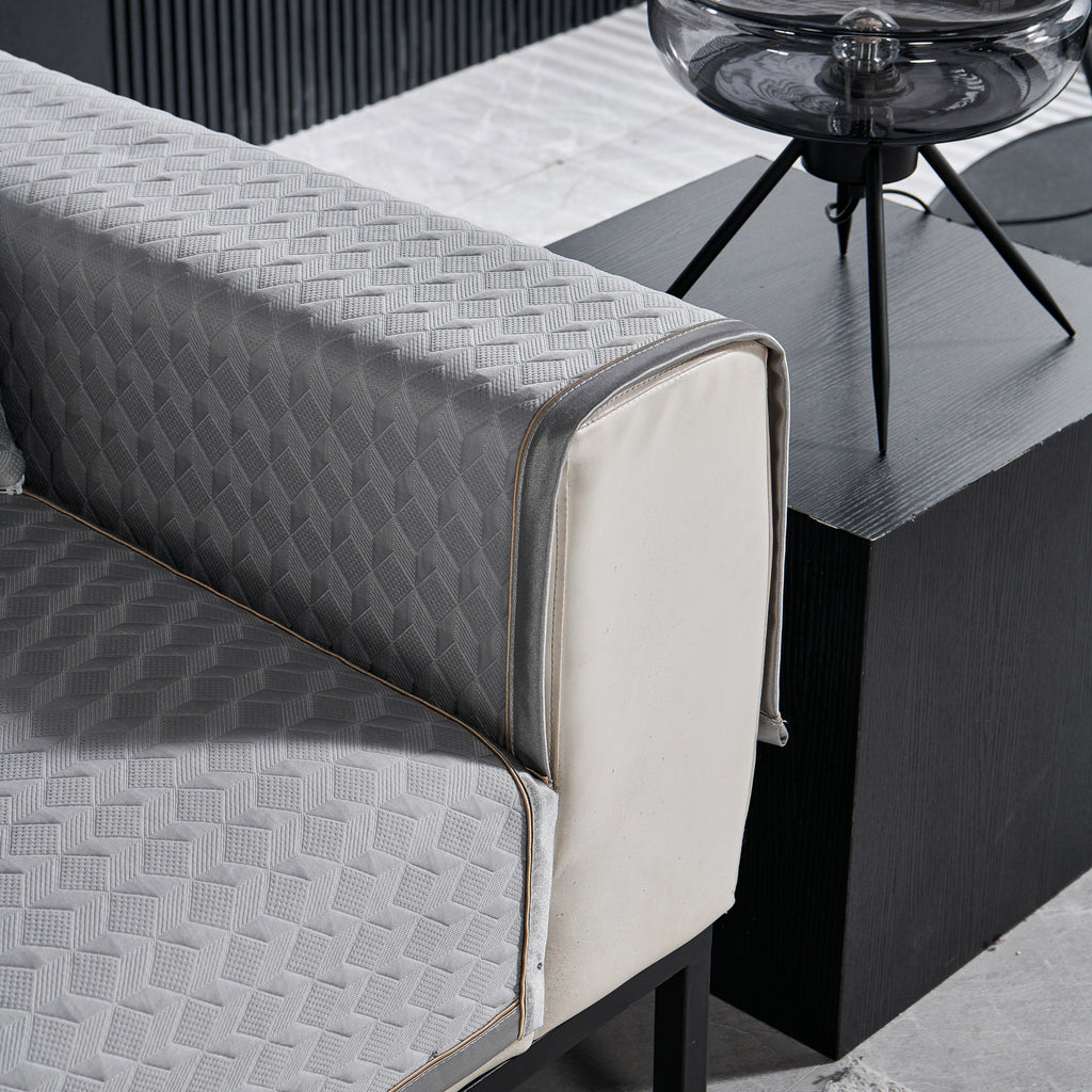 Geometric 3D Sofa Cover, Non-Slip Couch Protector for Seat, Backrest & Armrest