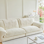Luxury Plush Non-Slip Sofa Covers, Soft Fuzzy Embossed Sofa Topper & Seat Covers