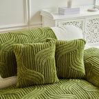 Luxury Plush Non-Slip Sofa Covers, Soft Fuzzy Embossed Sofa Topper & Seat Covers