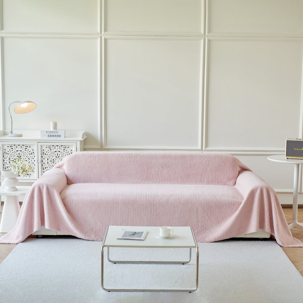 Thick Sherpa Fleece Sofa Protector Cover Stylish Durable Slipcovers for Couches and Chairs